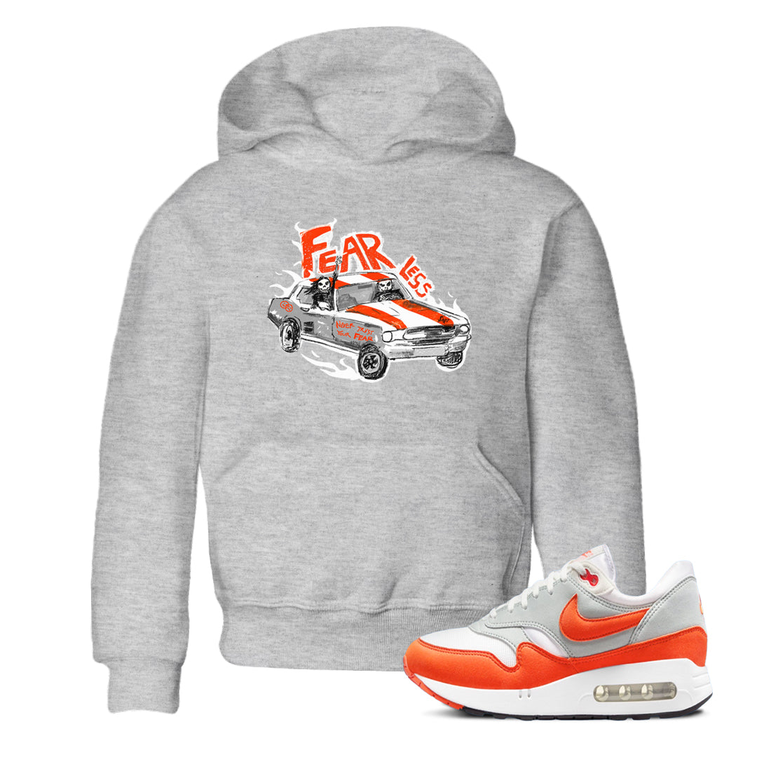 Air Max 1 OG '86 'Summit White and Cosmic Clay shirts to match jordans Fearless Car sneaker match tees Air Max 1 Cosmic Clay match shoes to clothes Drip Gear Zone Youth Baby Heather Grey 1 tee