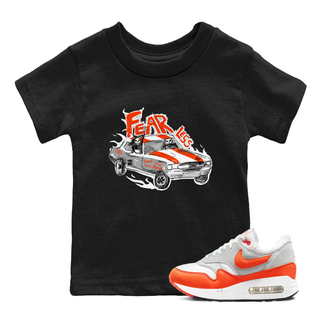 Air Max 1 OG '86 'Summit White and Cosmic Clay shirts to match jordans Fearless Car sneaker match tees Air Max 1 Cosmic Clay match shoes to clothes Drip Gear Zone Youth Baby Black 1 tee