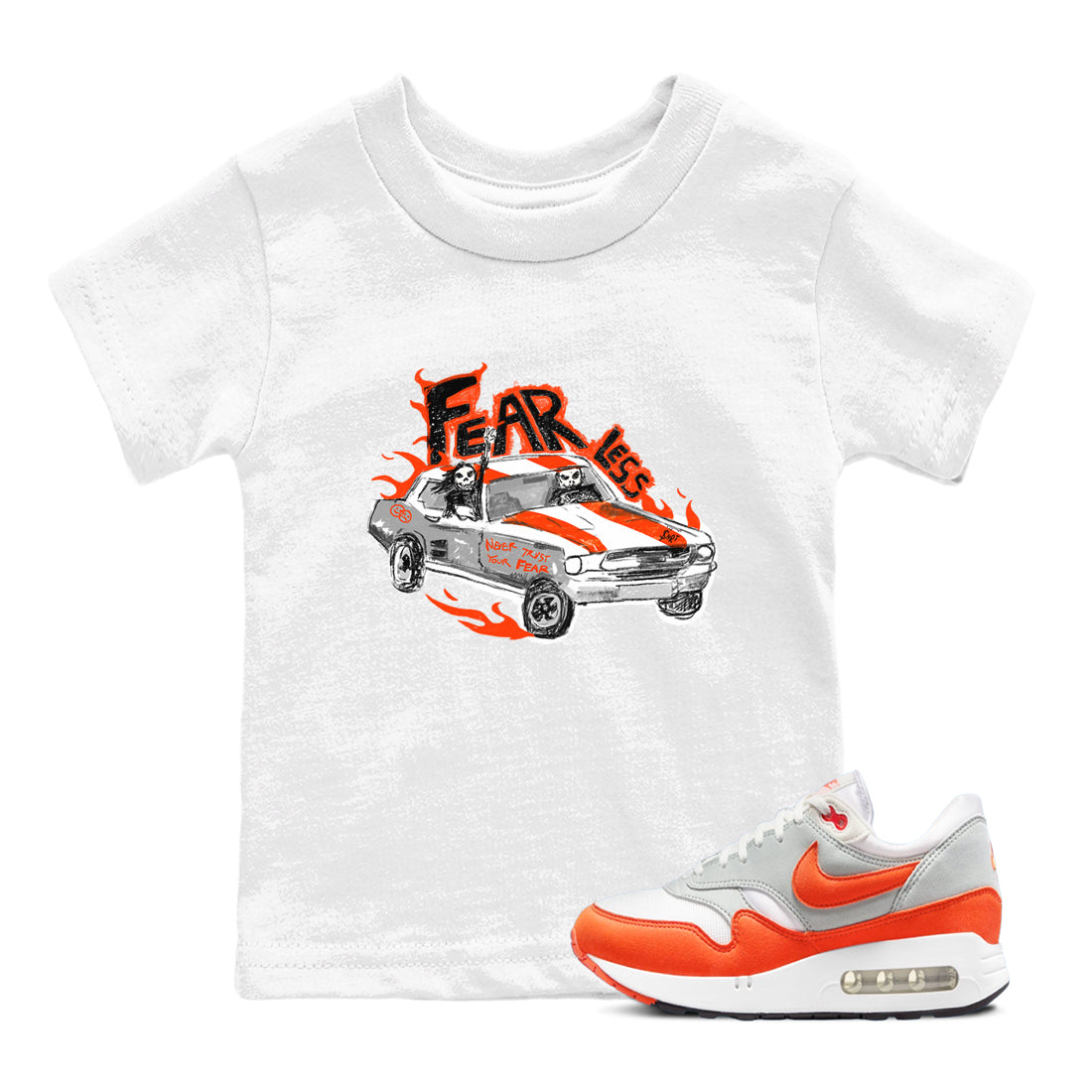 Air Max 1 OG '86 'Summit White and Cosmic Clay shirts to match jordans Fearless Car sneaker match tees Air Max 1 Cosmic Clay match shoes to clothes Drip Gear Zone Youth Baby White 1 tee