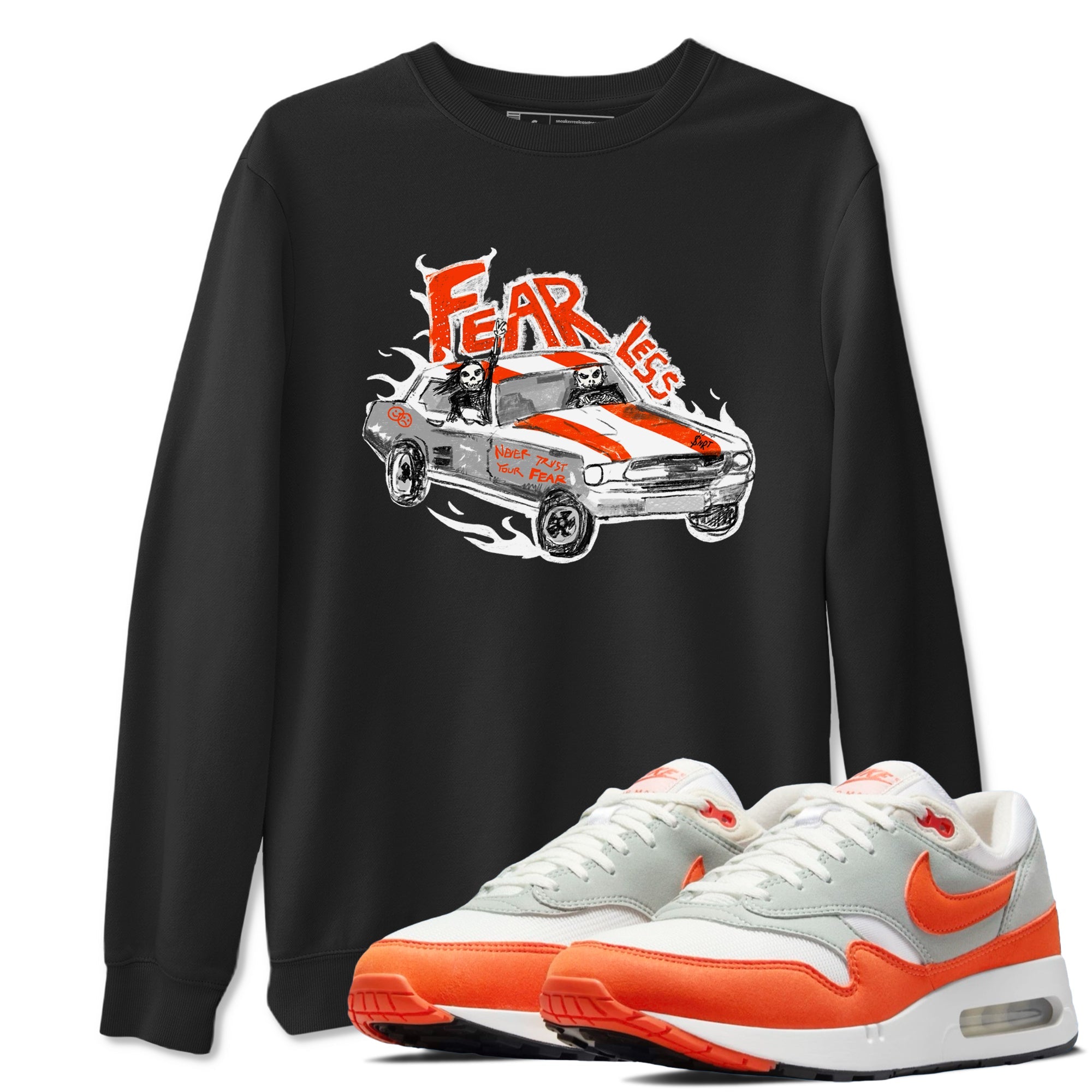 Air Max 1 OG '86 'Summit White and Cosmic Clay shirts to match jordans Fearless Car sneaker match tees Air Max 1 Cosmic Clay match shoes to clothes Drip Gear Zone unisex cotton Black 1 shirts