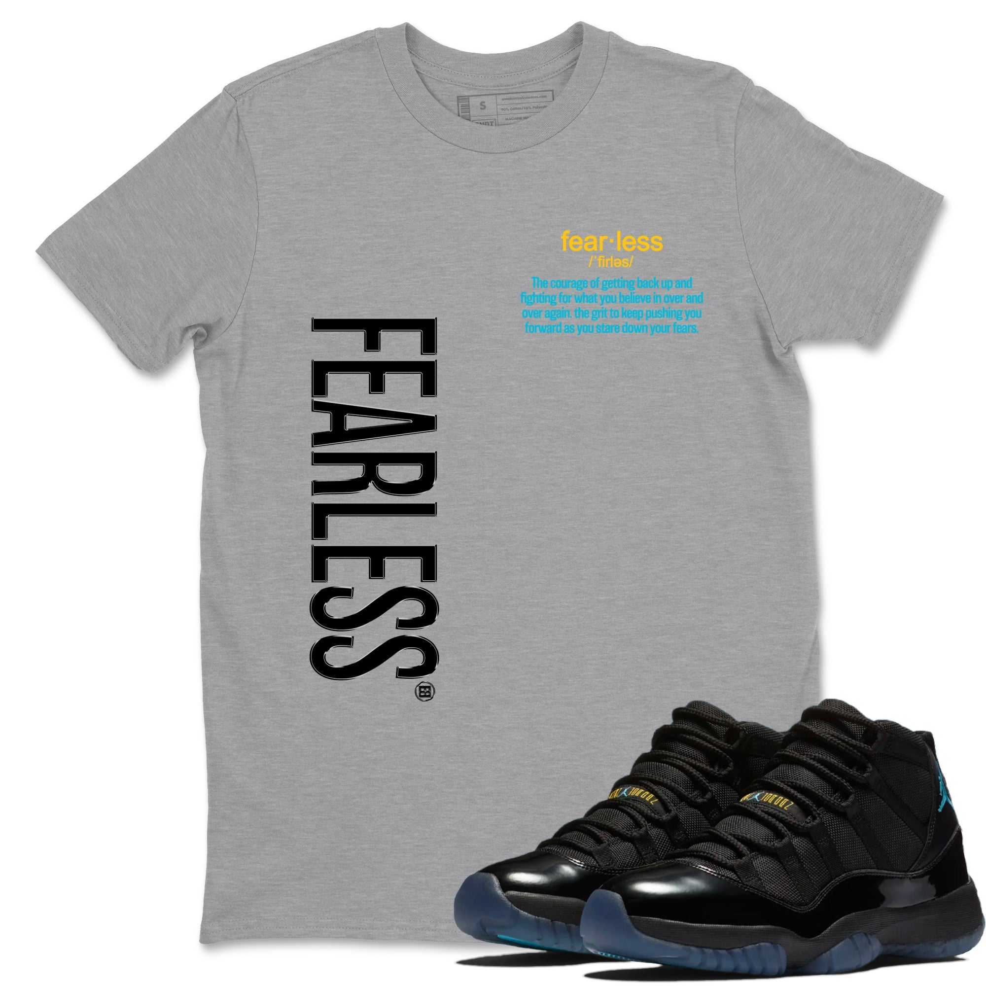 Sneaker Threads  Sneaker Tees To Match Air Jordan 11 Retro Gamma  Fearless Definition Graphic Tee Heather Grey 1. Perfect for Jordan releases 2025 colorways.