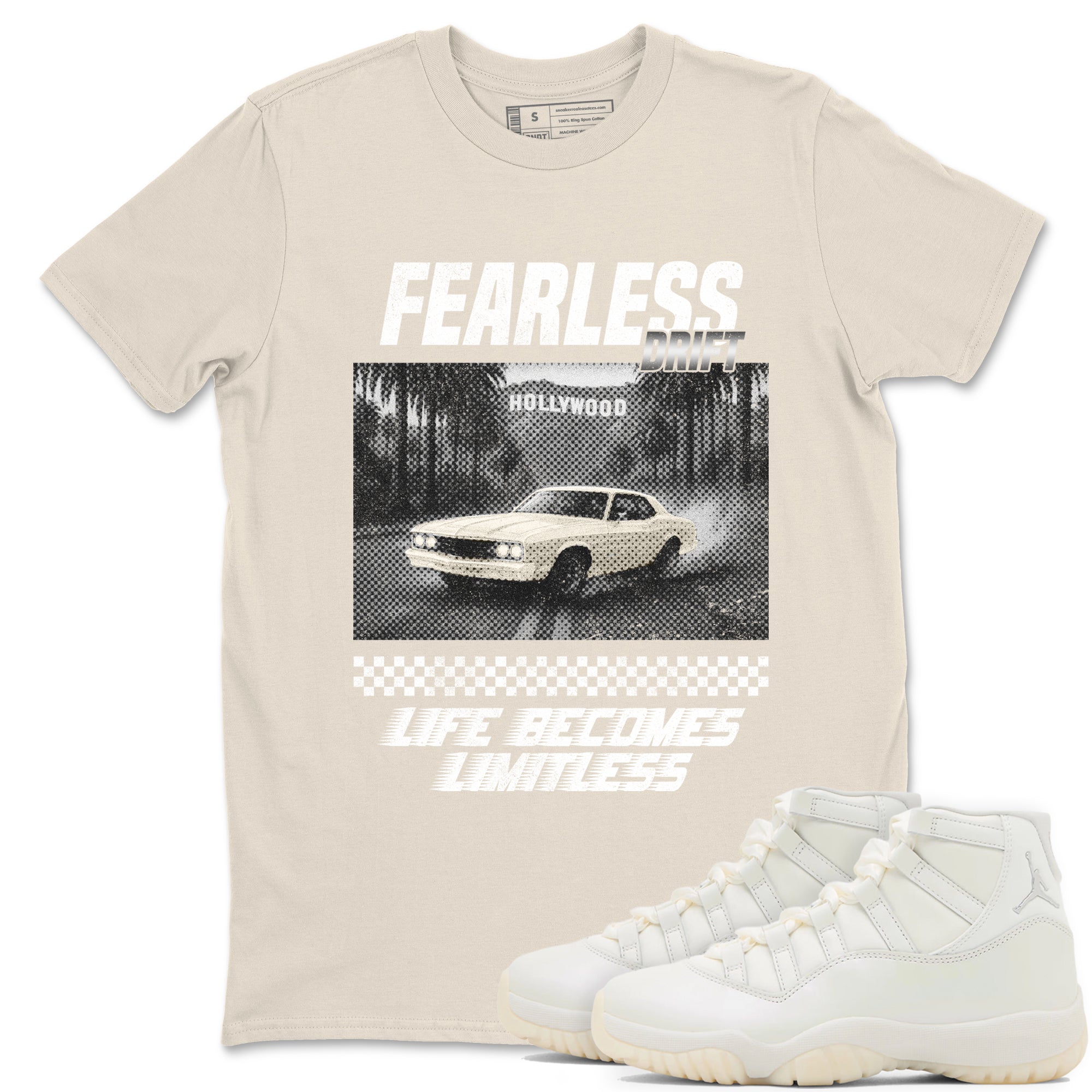 11s Grand Finale Sneaker match tees  Sneaker Tees To Match Jordan 11 Grand Finale Sneakers  Fearless Drift Graphic Tee Natural 1