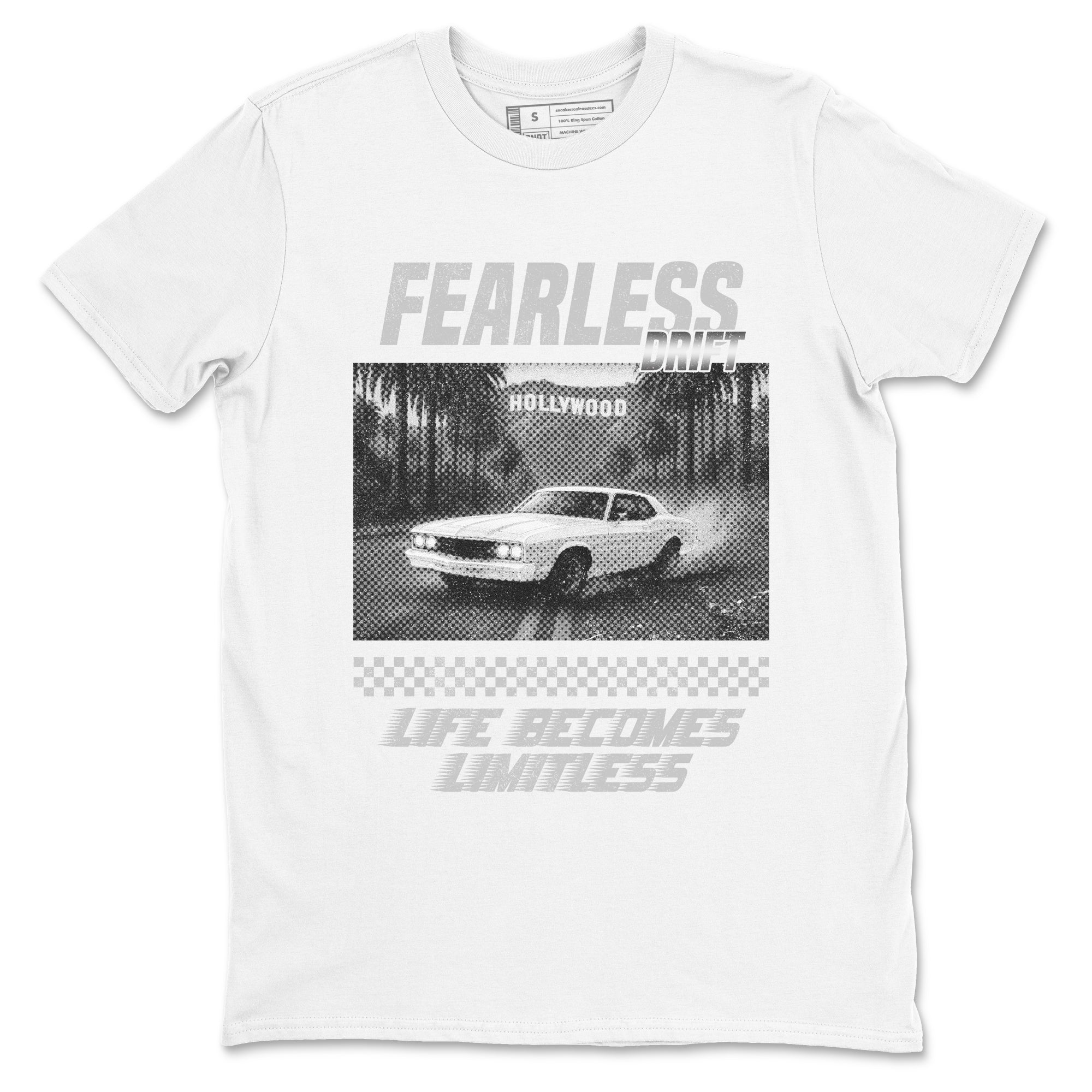 11s Grand Finale Sneaker match tees  Sneaker Tees To Match Jordan 11 Grand Finale Sneakers  Fearless Drift Graphic Tee White 2