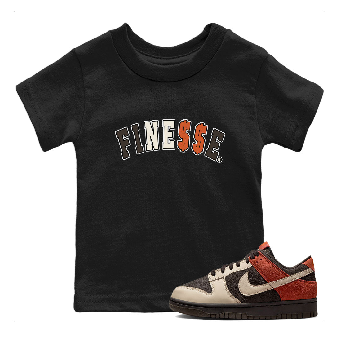 Dunk Red Panda shirt to match jordans Finesse sneaker tees Dunk Low Red Panda Drip Gear Zone Baby Toddler Black 1 T-Shirt
