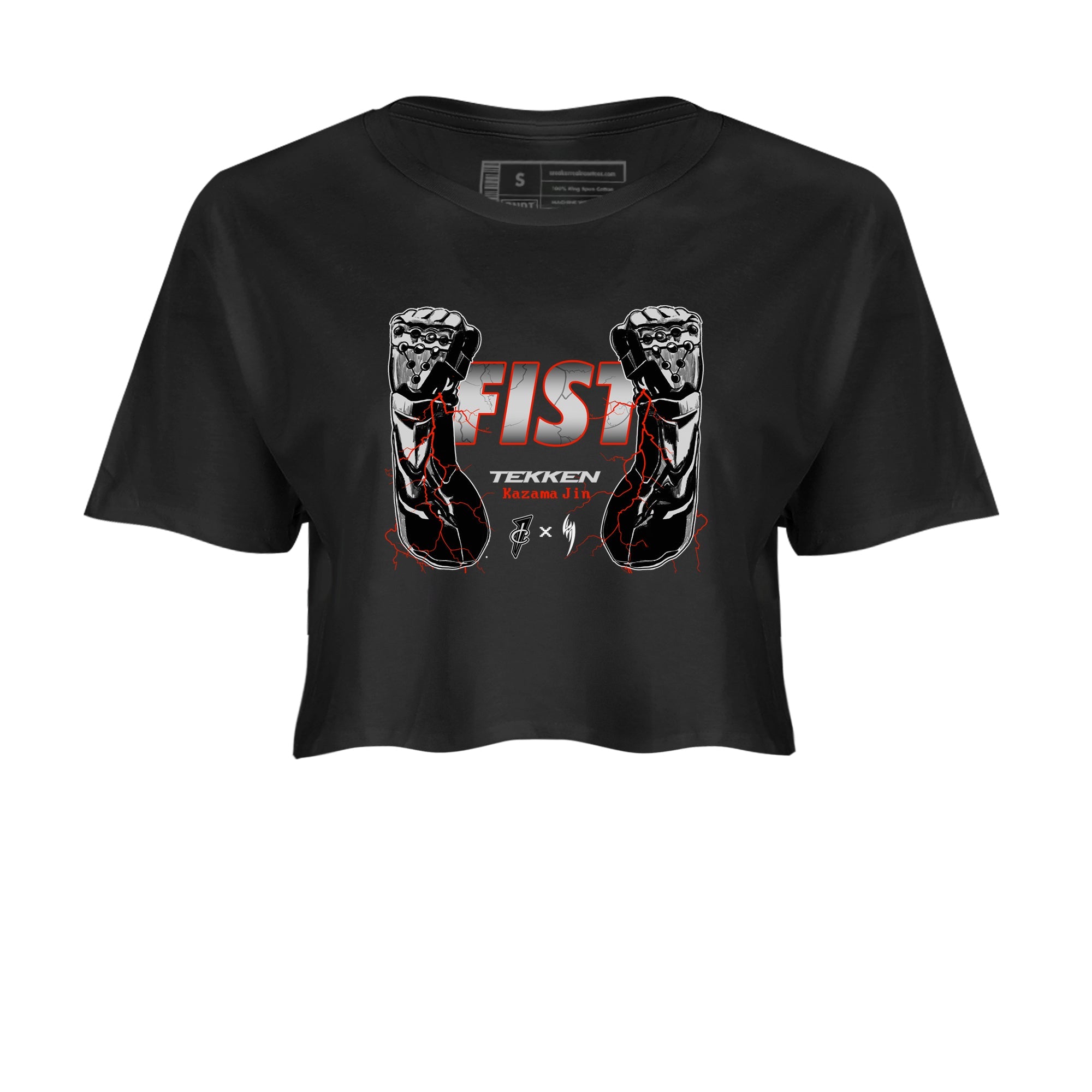 Foams One Jin shirts to match jordans Fist sneaker match tees Air Foamposite One Jin match shoes to clothes Drip Gear Zone unisex cotton Black 2 crop tee