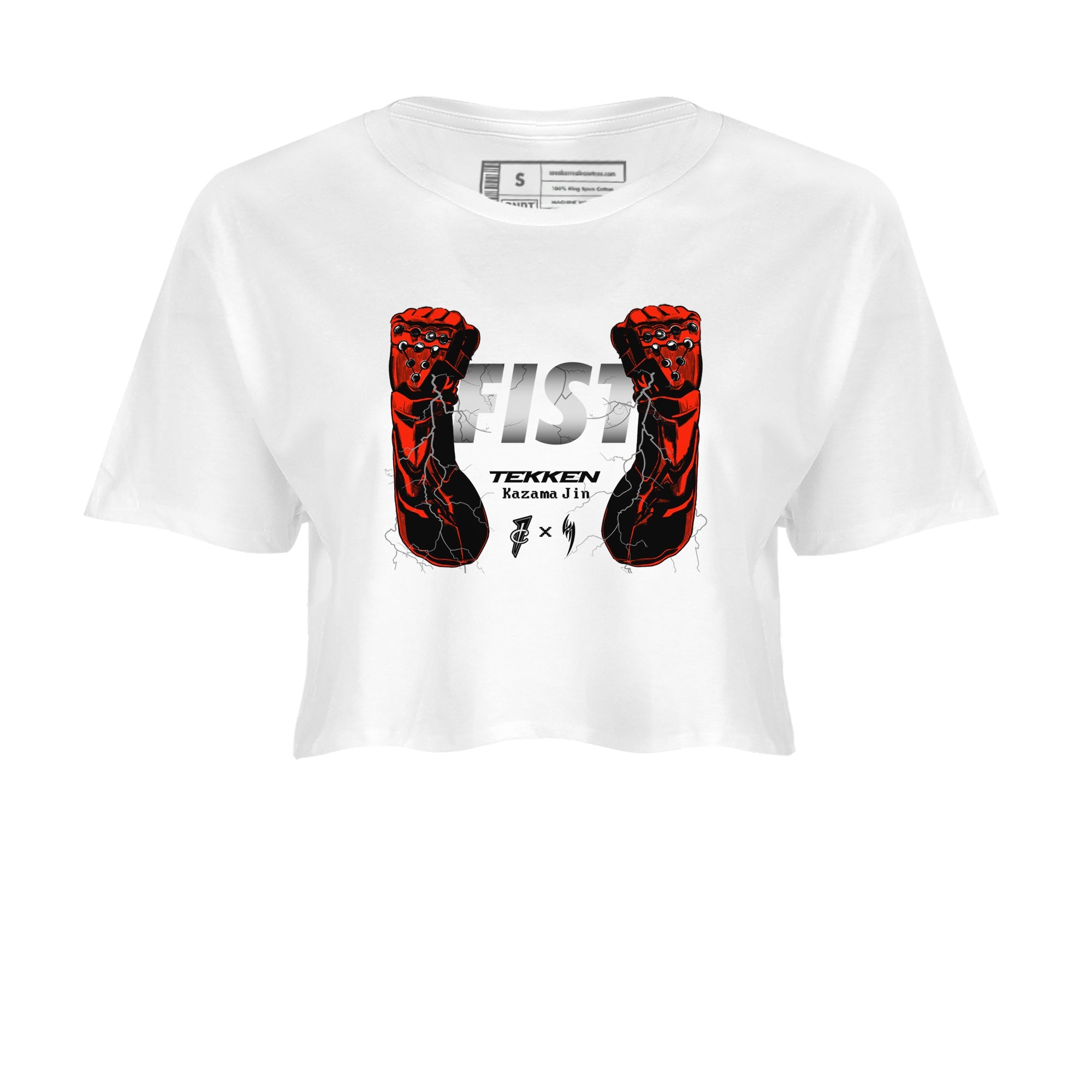 Foams One Jin shirts to match jordans Fist sneaker match tees Air Foamposite One Jin match shoes to clothes Drip Gear Zone unisex cotton White 2 crop tee