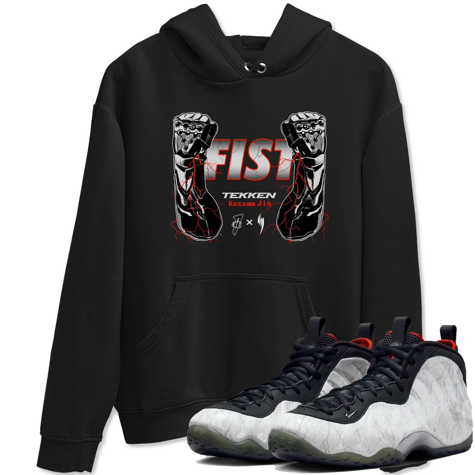 Foams One Jin shirts to match jordans Fist sneaker match tees Air Foamposite One Jin match shoes to clothes Drip Gear Zone unisex cotton Black 1 shirts