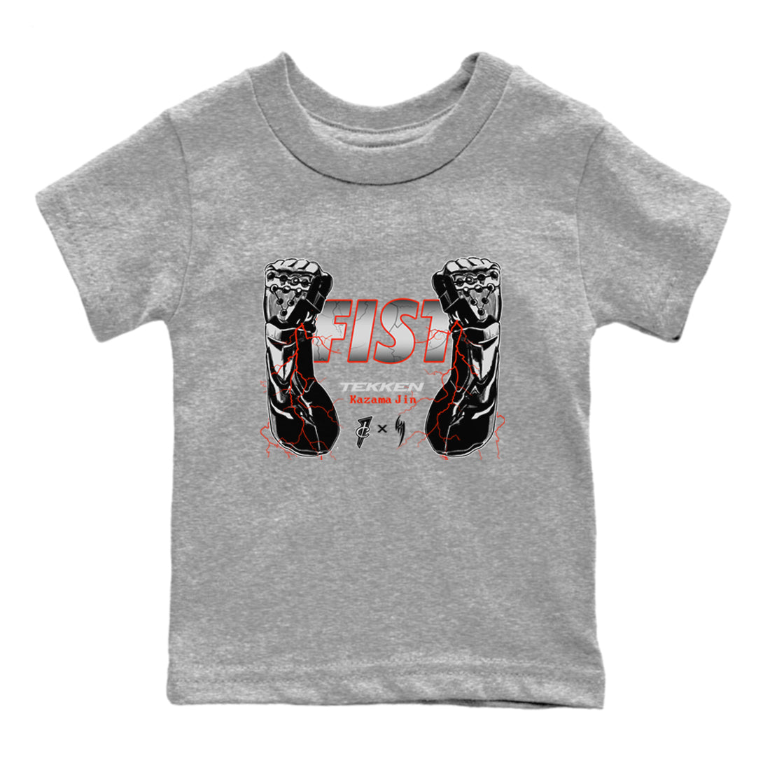 Foams One Jin shirts to match jordans Fist sneaker match tees Air Foamposite One Jin match shoes to clothes Drip Gear Zone Youth Baby Heather Grey 2 tee