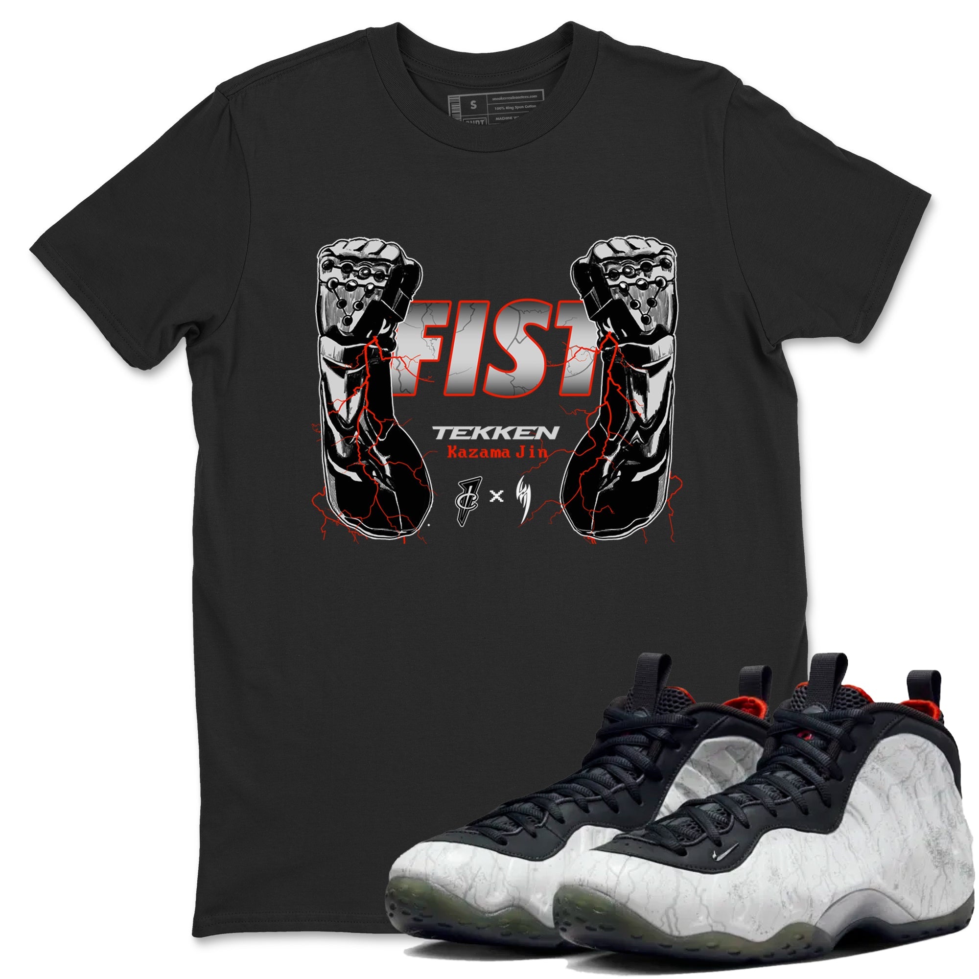 Foams One Jin shirts to match jordans Fist sneaker match tees Air Foamposite One Jin match shoes to clothes Drip Gear Zone unisex cotton Black 1 shirts
