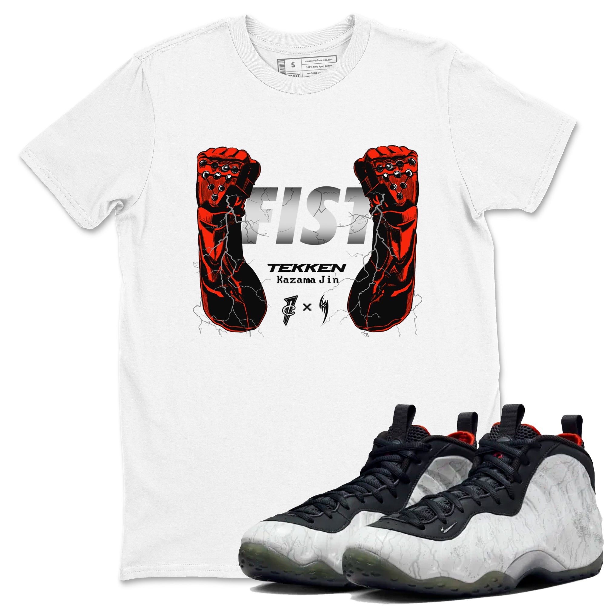 Foams One Jin shirts to match jordans Fist sneaker match tees Air Foamposite One Jin match shoes to clothes Drip Gear Zone unisex cotton White 1 shirts