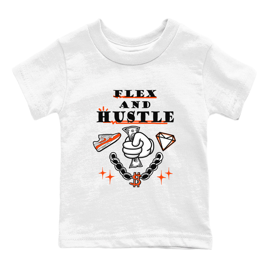 Air Max 1 OG '86 'Summit White and Cosmic Clay shirts to match jordans Flex And Hustle sneaker match tees Air Max 1 Cosmic Clay match shoes to clothes Drip Gear Zone Youth Baby White 2 tee