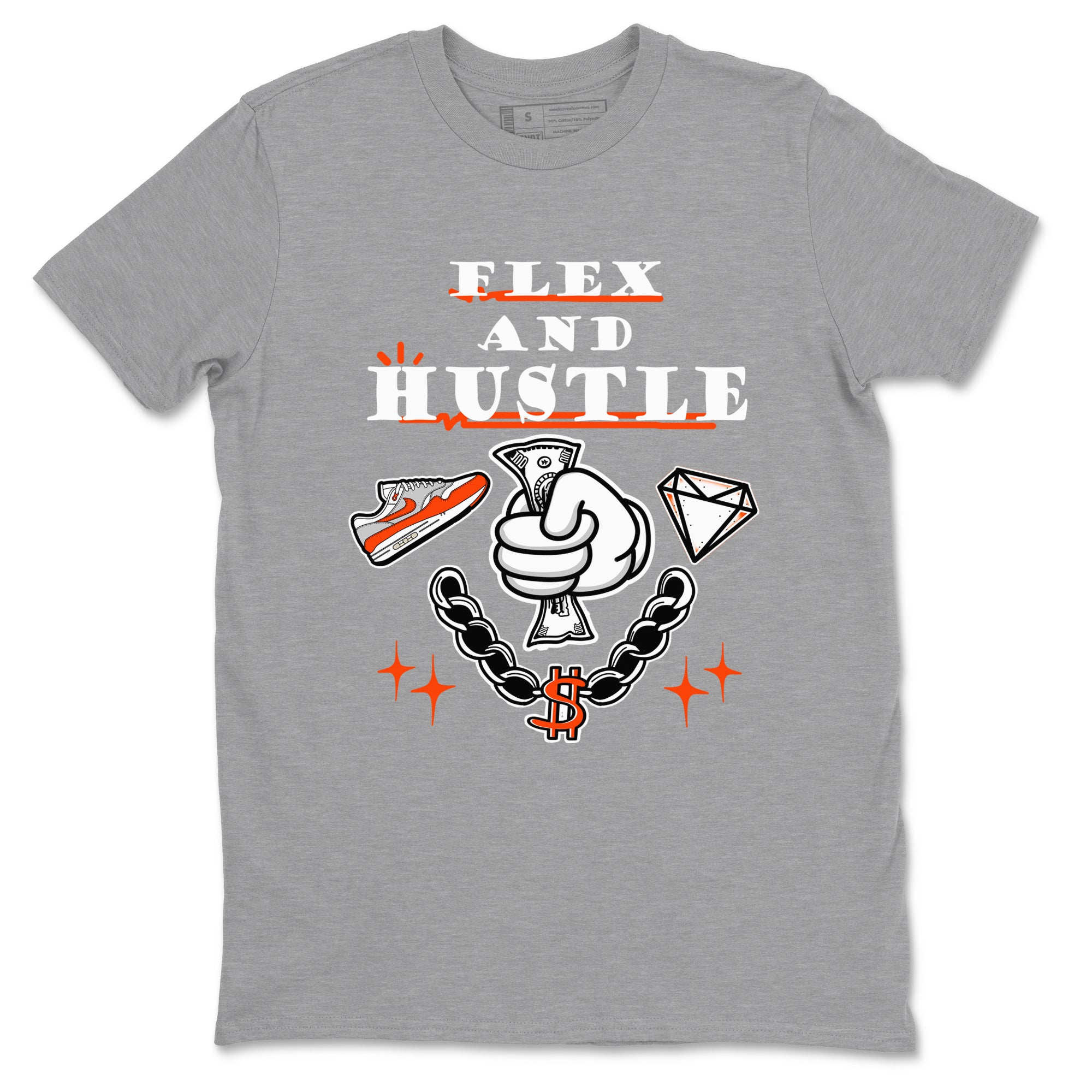 Air Max 1 OG '86 'Summit White and Cosmic Clay shirts to match jordans Flex And Hustle sneaker match tees Air Max 1 Cosmic Clay match shoes to clothes Drip Gear Zone unisex cotton Heather Grey 2 shirts