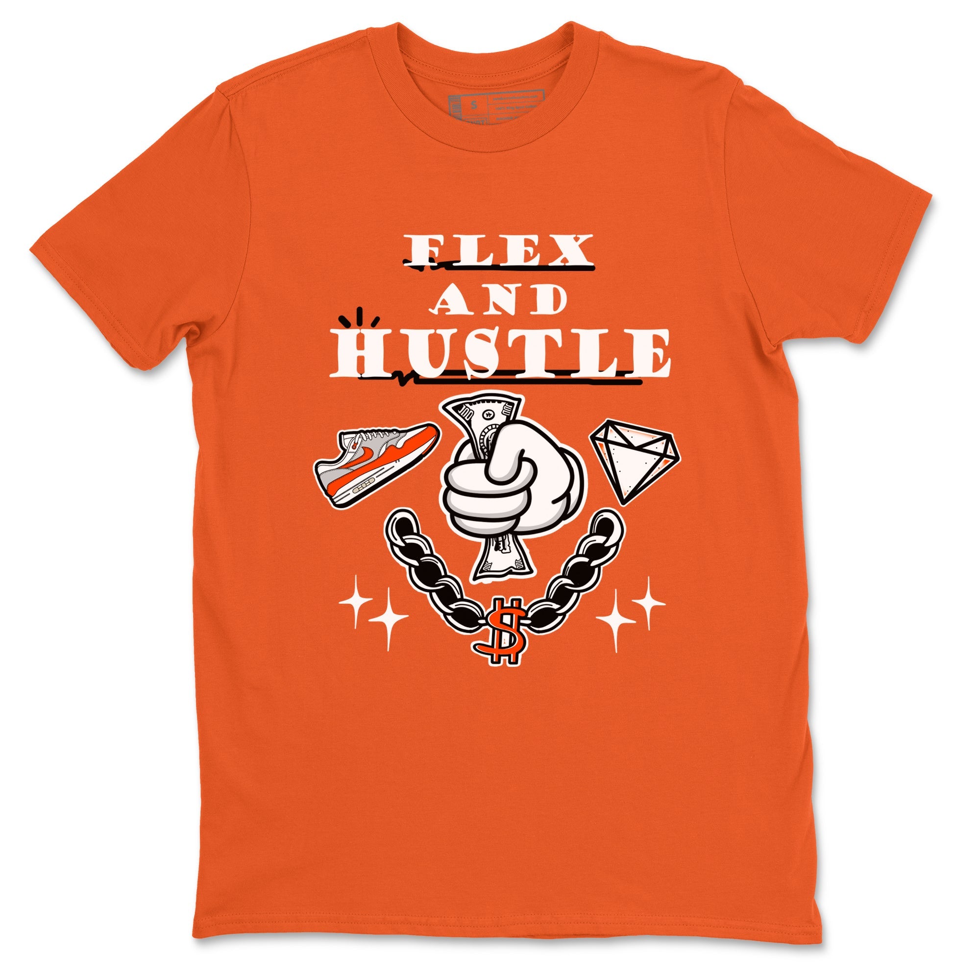 Air Max 1 OG '86 'Summit White and Cosmic Clay shirts to match jordans Flex And Hustle sneaker match tees Air Max 1 Cosmic Clay match shoes to clothes Drip Gear Zone unisex cotton Orange 2 shirts