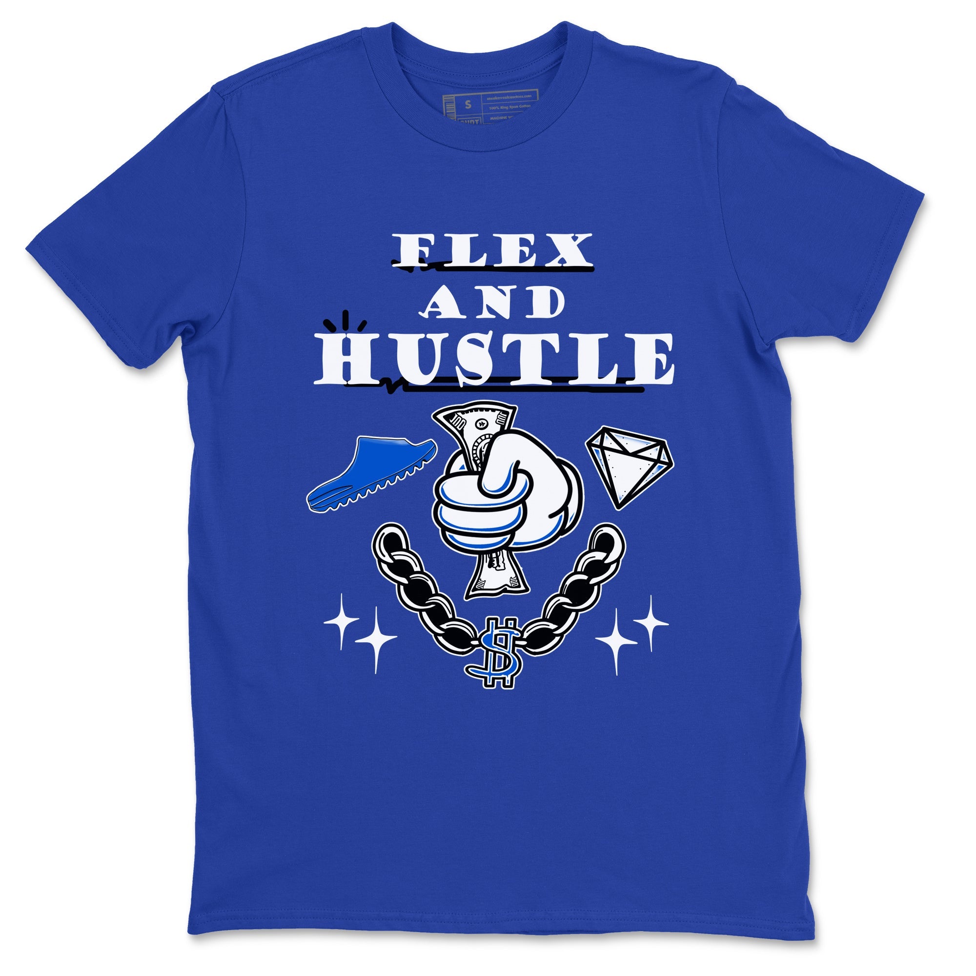 Yeezy Slide Azure shirts to match jordans Flex And Hustle sneaker match tees Yeezy Slide Azure Drip Gear Zone streetwear brand Royal Blue 2 unisex cotton tee