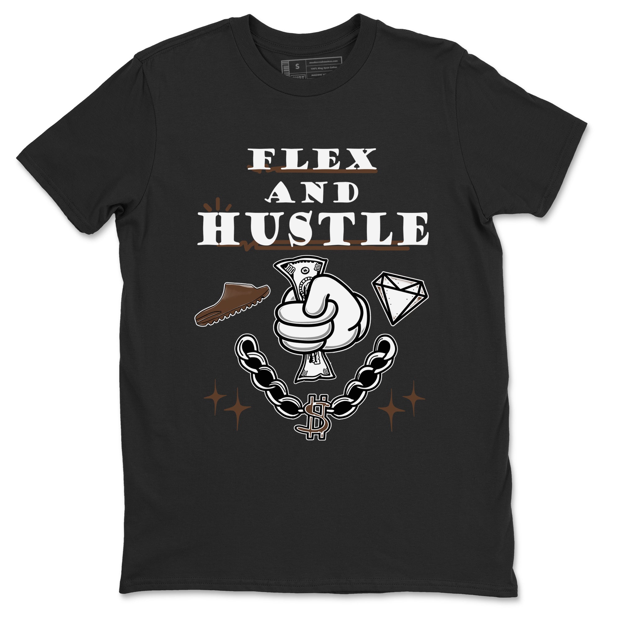 Yeezy Slide Flax shirts to match jordans Flex And Hustle sneaker match tees Yeezy Slide Flax Drip Gear Zone streetwear brand Black 2 unisex cotton tee