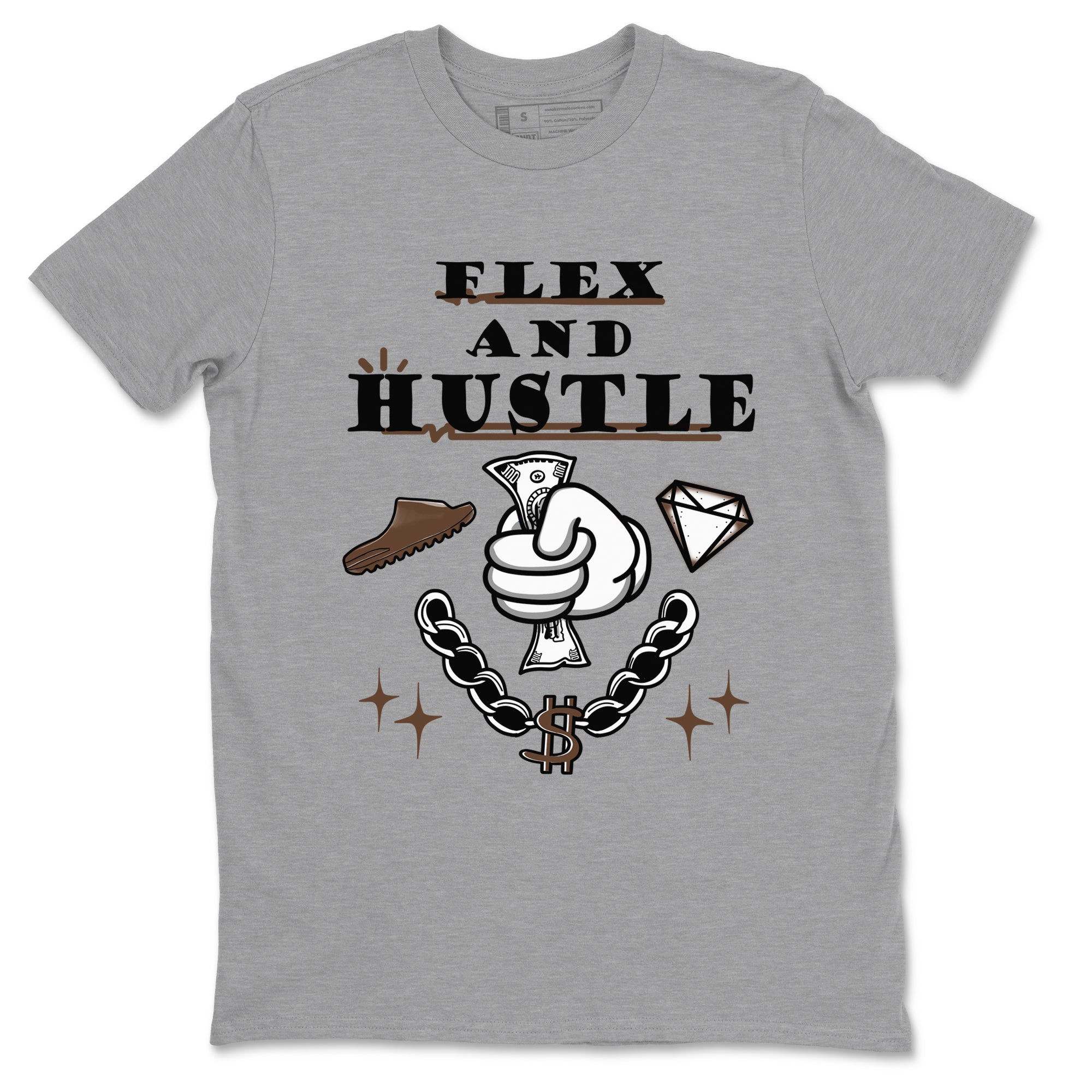 Yeezy Slide Flax shirts to match jordans Flex And Hustle sneaker match tees Yeezy Slide Flax Drip Gear Zone streetwear brand Heather Grey 2 unisex cotton tee