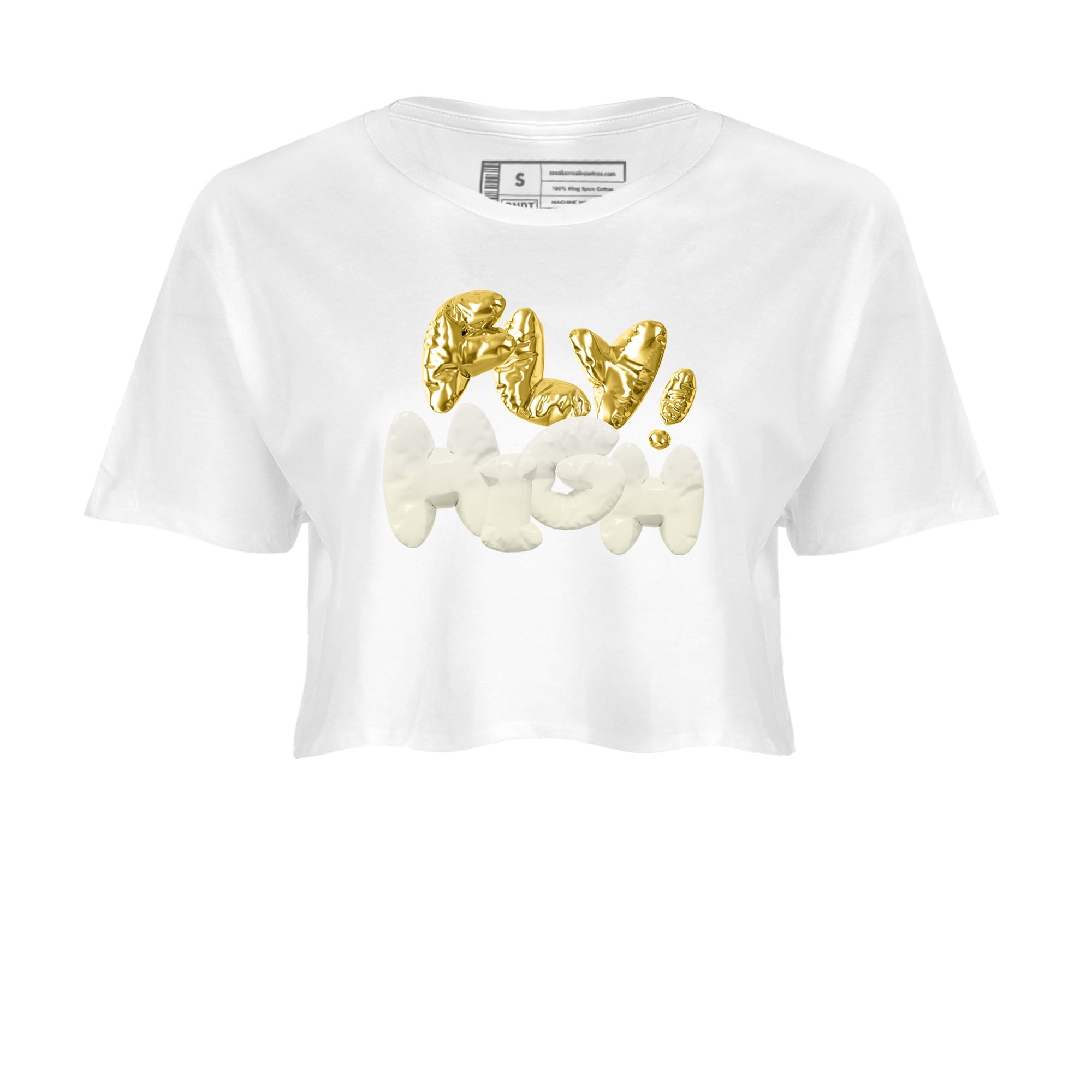 AJ4 Sail shirt to match jordans Fly High sneaker tees 4s SailDrip Gear Zone White 2 crop length shirt