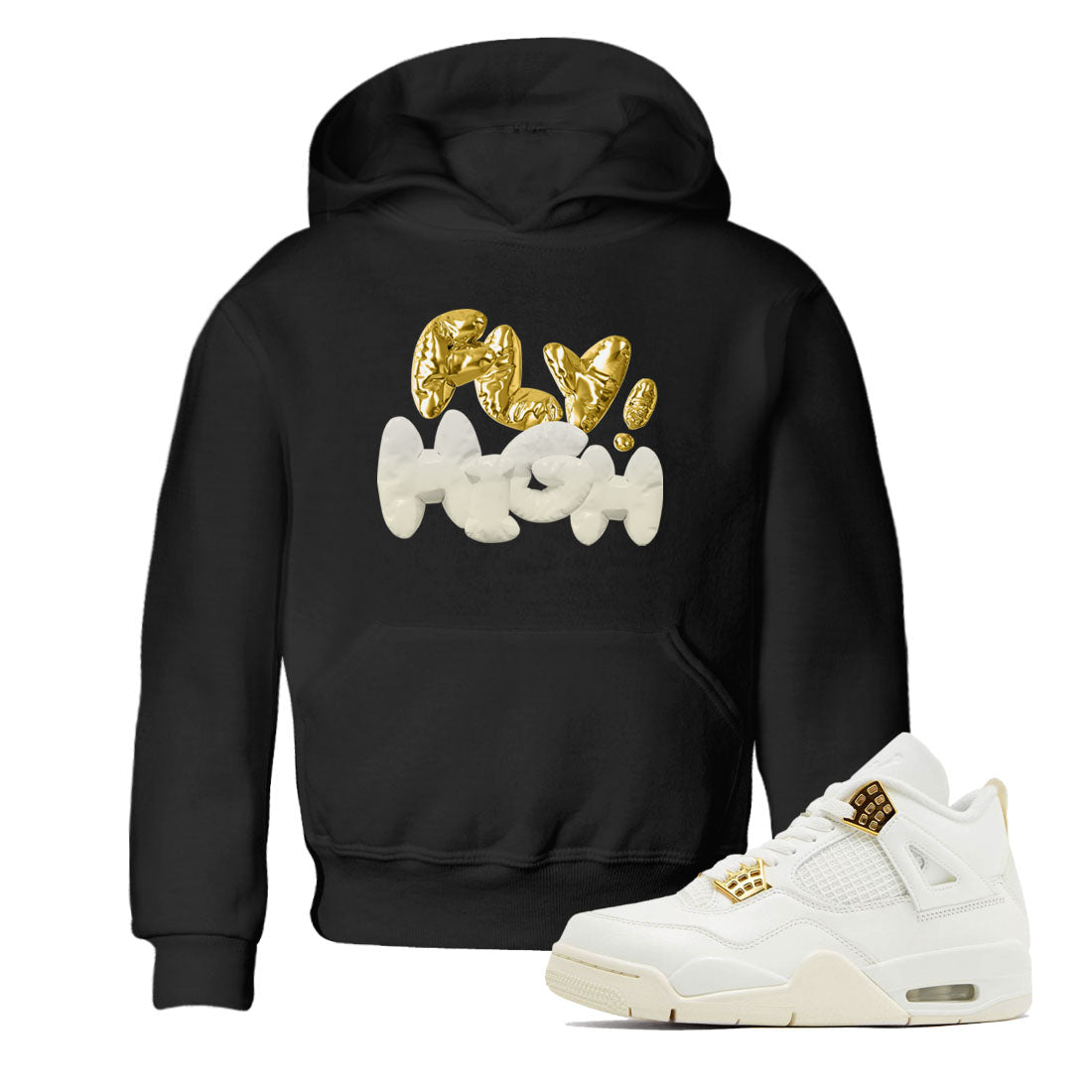AJ4 Sail shirt to match jordans Fly High sneaker tees 4s SailDrip Gear Zone baby toddler Black 1 cotton Shirt