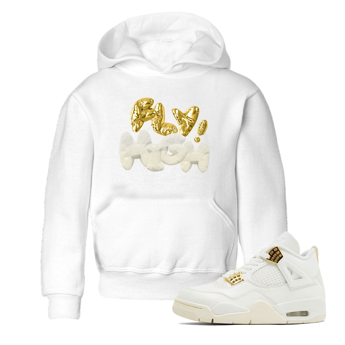 AJ4 Sail shirt to match jordans Fly High sneaker tees 4s SailDrip Gear Zone baby toddler White 1 cotton Shirt