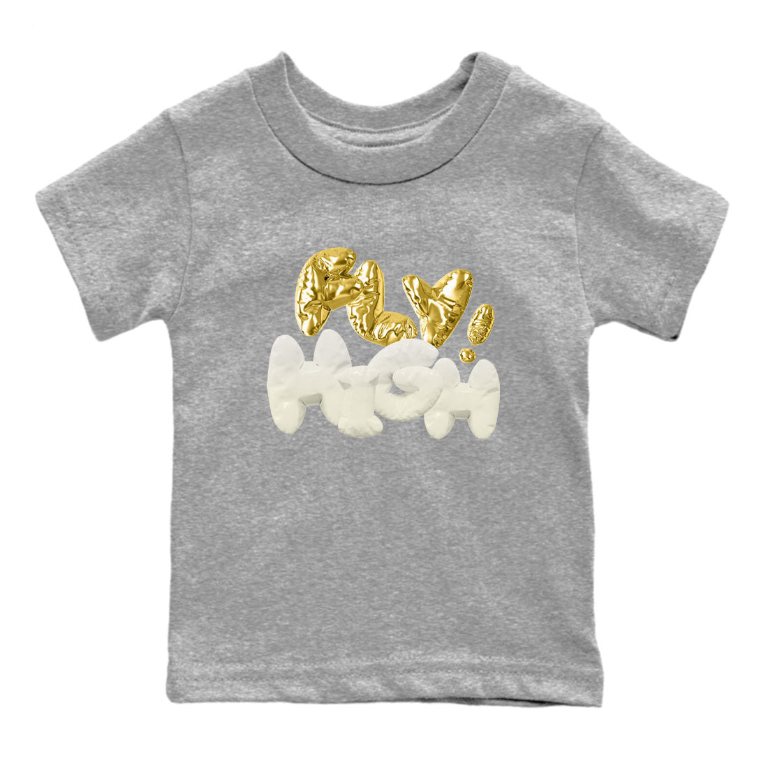 AJ4 Sail shirt to match jordans Fly High sneaker tees 4s SailDrip Gear Zone baby toddler Heather Grey 2 cotton Shirt