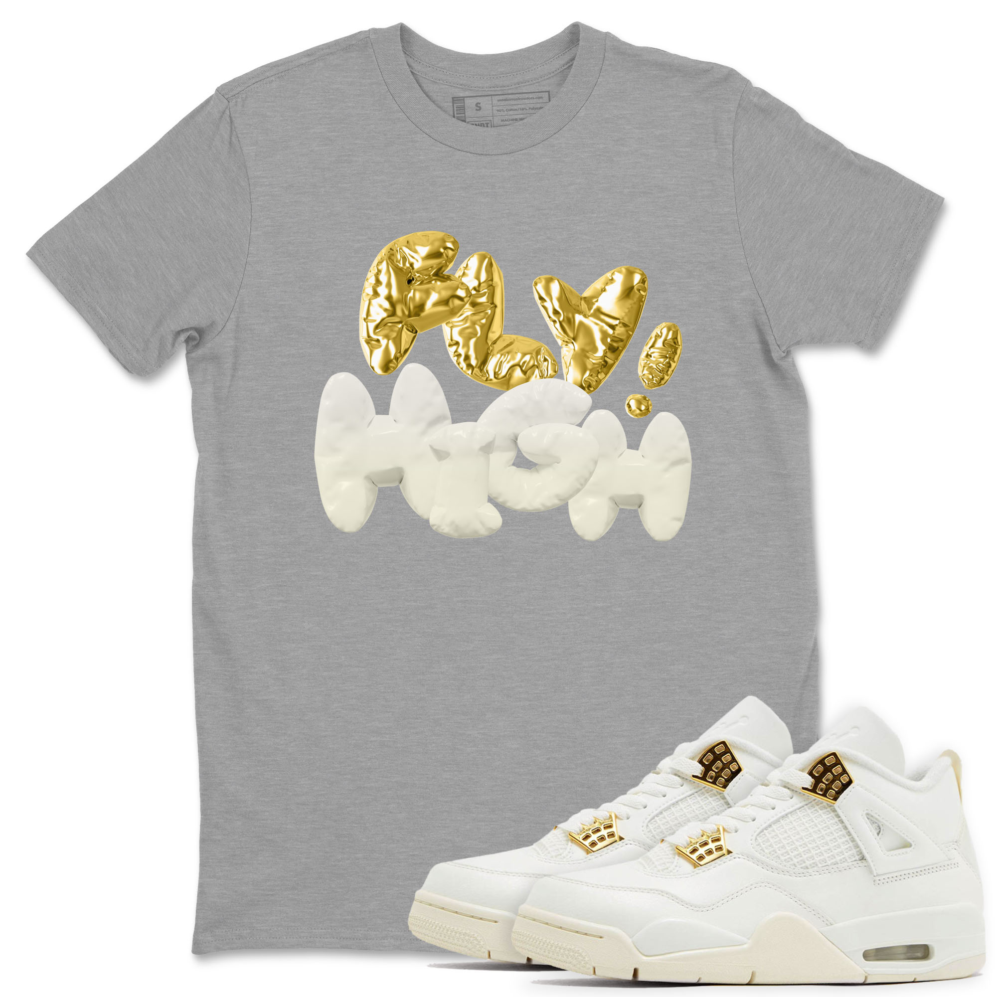 AJ4 Sail shirt to match jordans Fly High sneaker tees 4s SailDrip Gear Zone unisex cotton Heather Grey 1 crew neck shirt