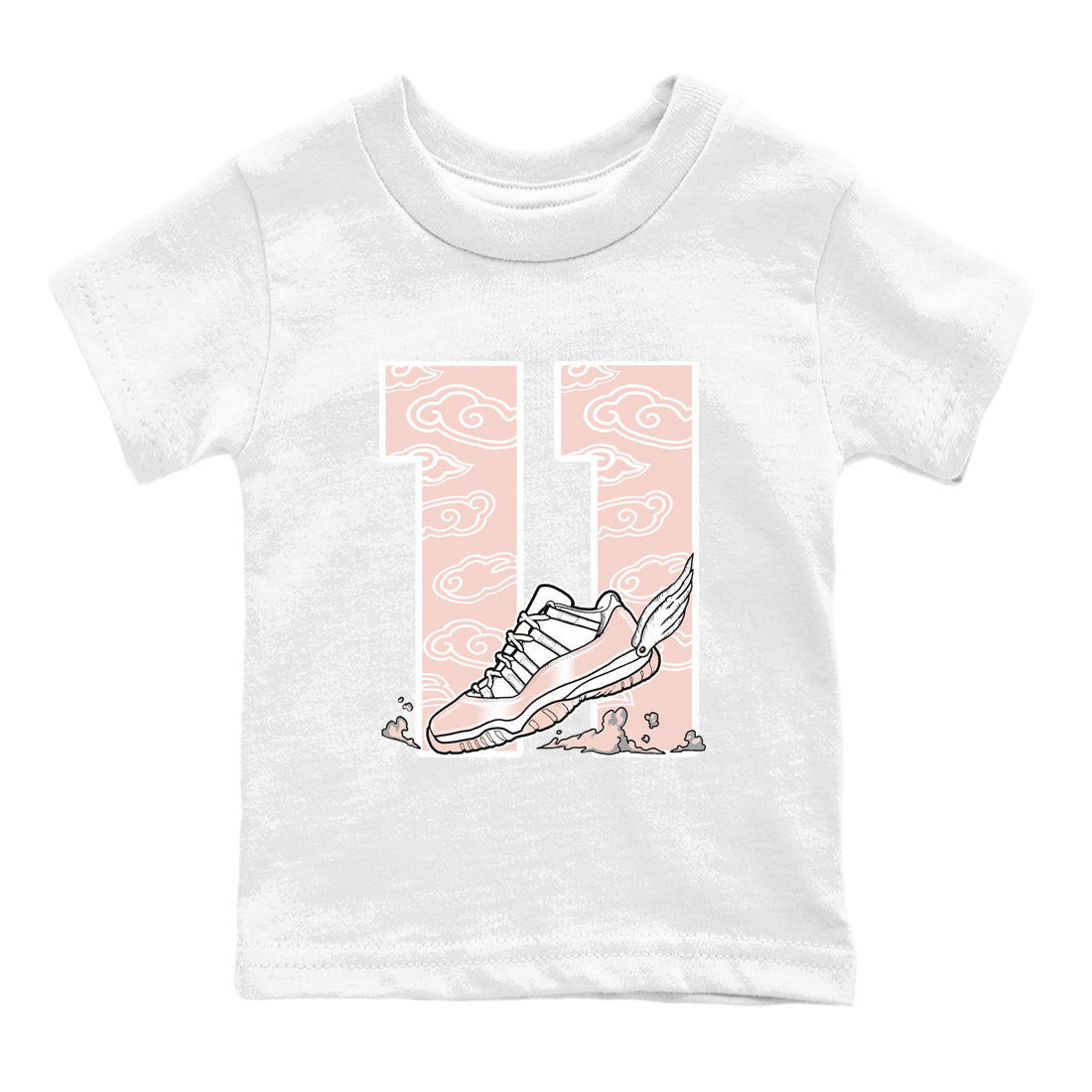 11s Legend Pink shirts to match jordans Fly To The Clouds sneaker match tees Air Jordan 11 Legend Pink Drip Gear Zone streetwear brand Baby and Youth White 2 cotton tee
