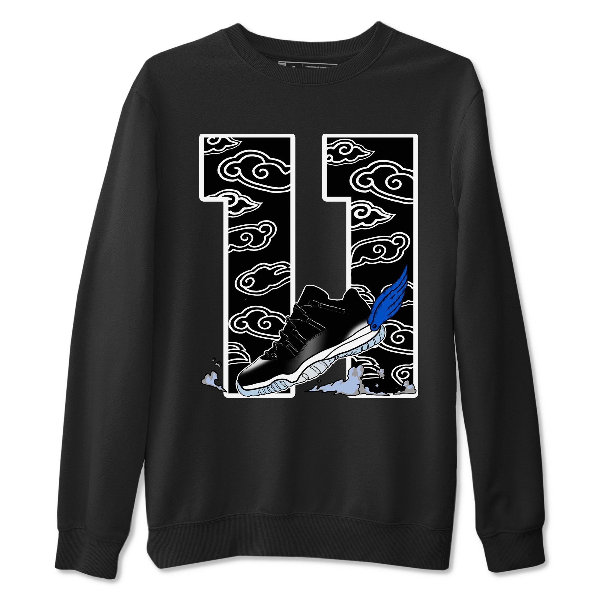11s Low Space shirt to match jordans Fly To The Clouds sneaker tees Air Jordan 11 Low Space Drip Gear Zone unisex cotton Black 2 crew neck shirt