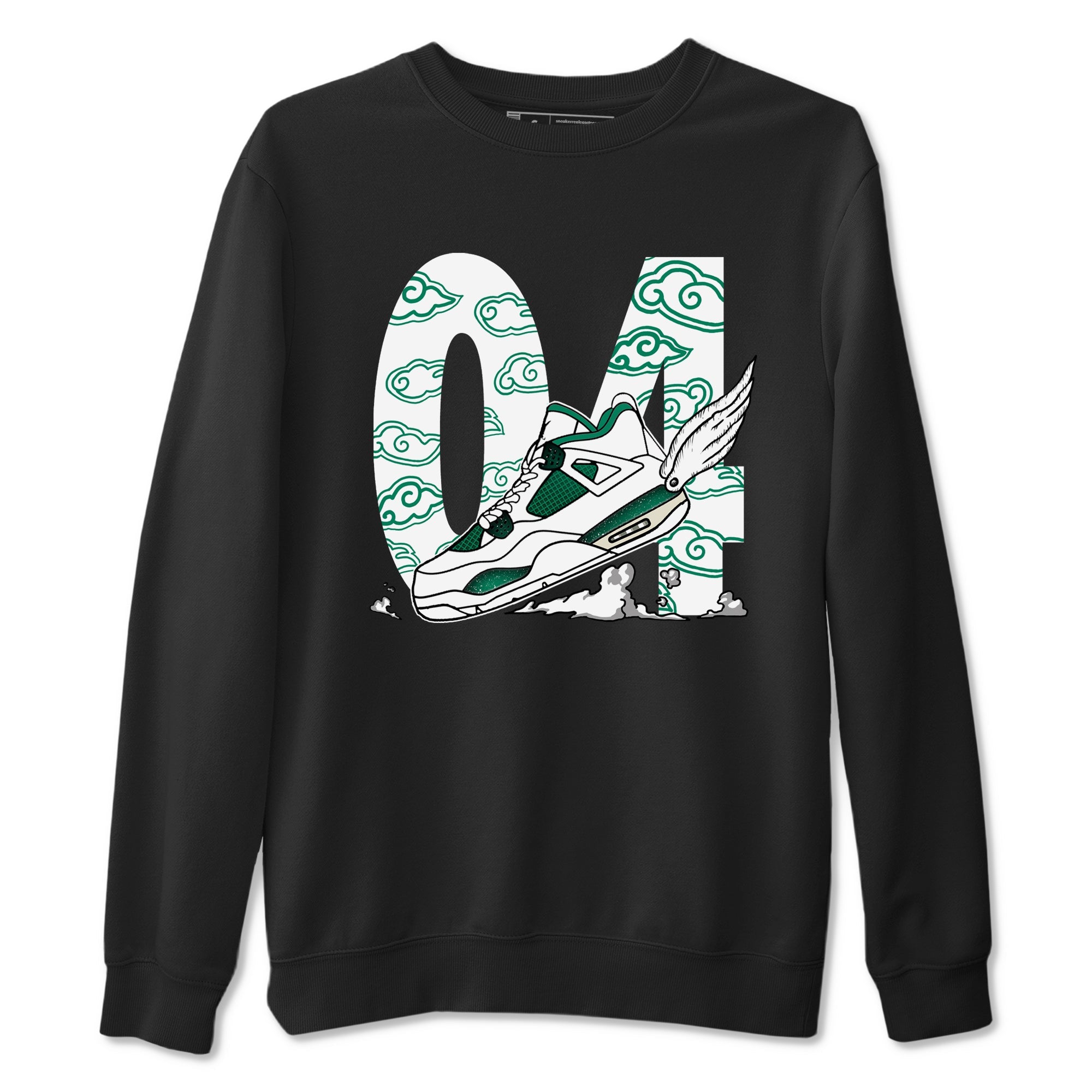 4s Oxidized Green shirts to match jordans Fly To The Clouds sneaker match tees Air Jordan 4 Oxidized Green Drip Gear Zone streetwear brand Black 2 unisex cotton tee