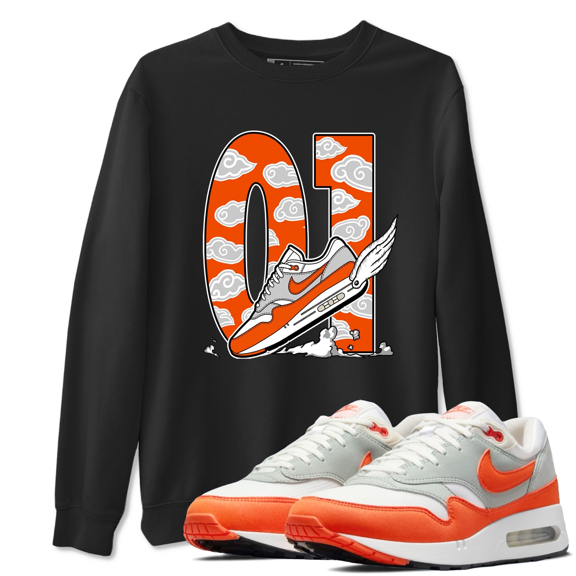 Air Max 1 OG '86 'Summit White and Cosmic Clay shirts to match jordans Fly To The Clouds sneaker match tees Air Max 1 Cosmic Clay match shoes to clothes Drip Gear Zone unisex cotton Black 1 shirts