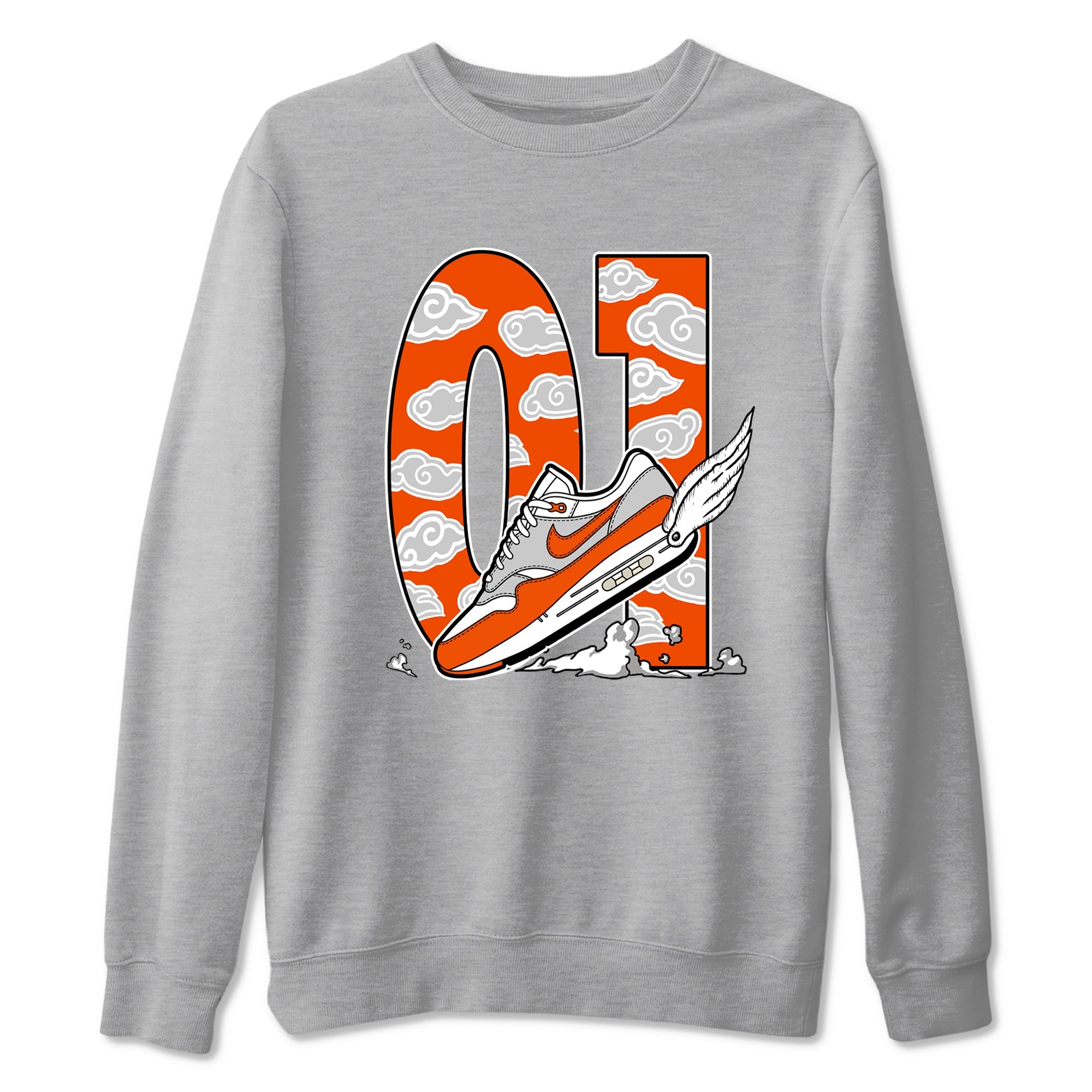 Air Max 1 OG '86 'Summit White and Cosmic Clay shirts to match jordans Fly To The Clouds sneaker match tees Air Max 1 Cosmic Clay match shoes to clothes Drip Gear Zone unisex cotton Heather Grey 2 shirts