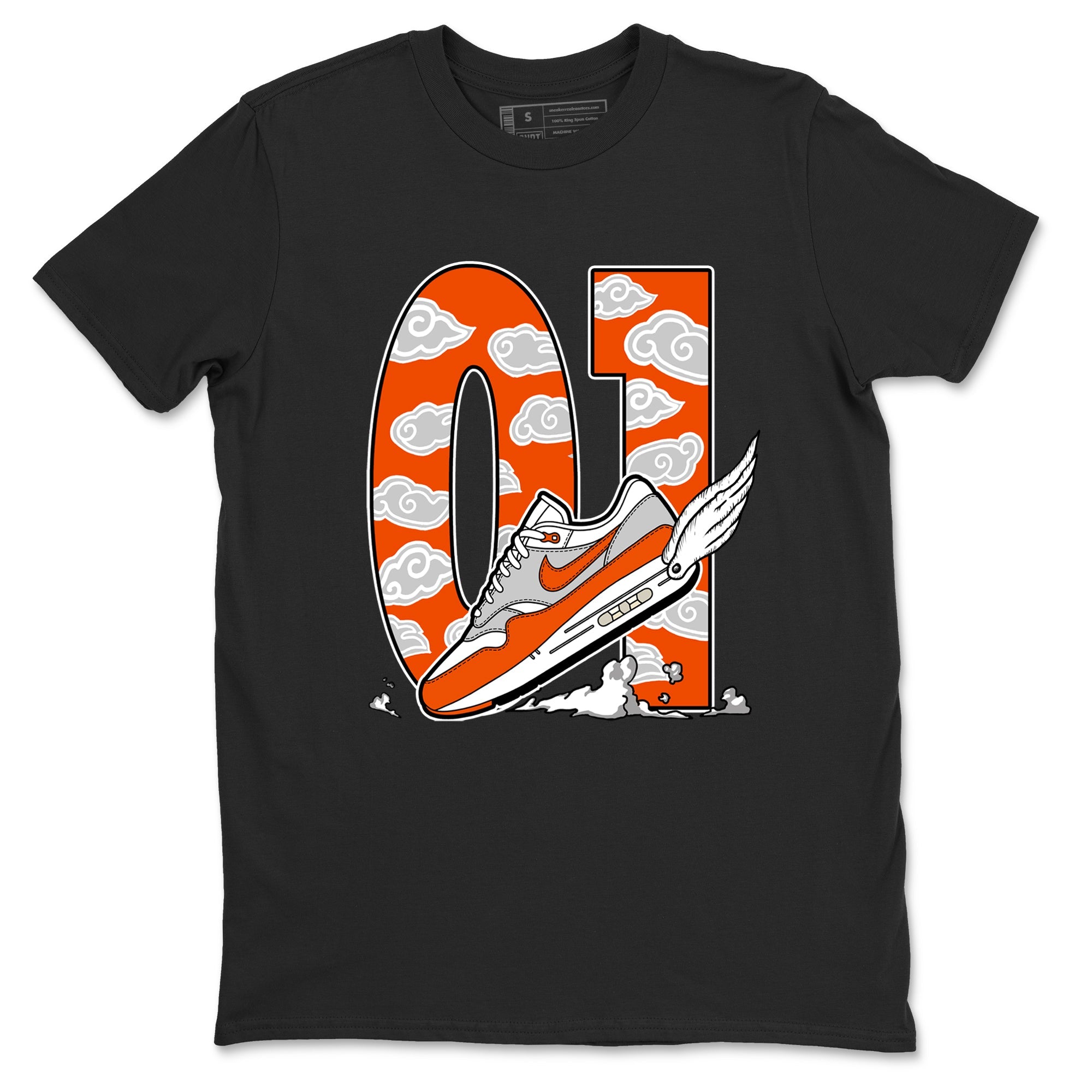 Air Max 1 OG '86 'Summit White and Cosmic Clay shirts to match jordans Fly To The Clouds sneaker match tees Air Max 1 Cosmic Clay match shoes to clothes Drip Gear Zone unisex cotton Black 2 shirts