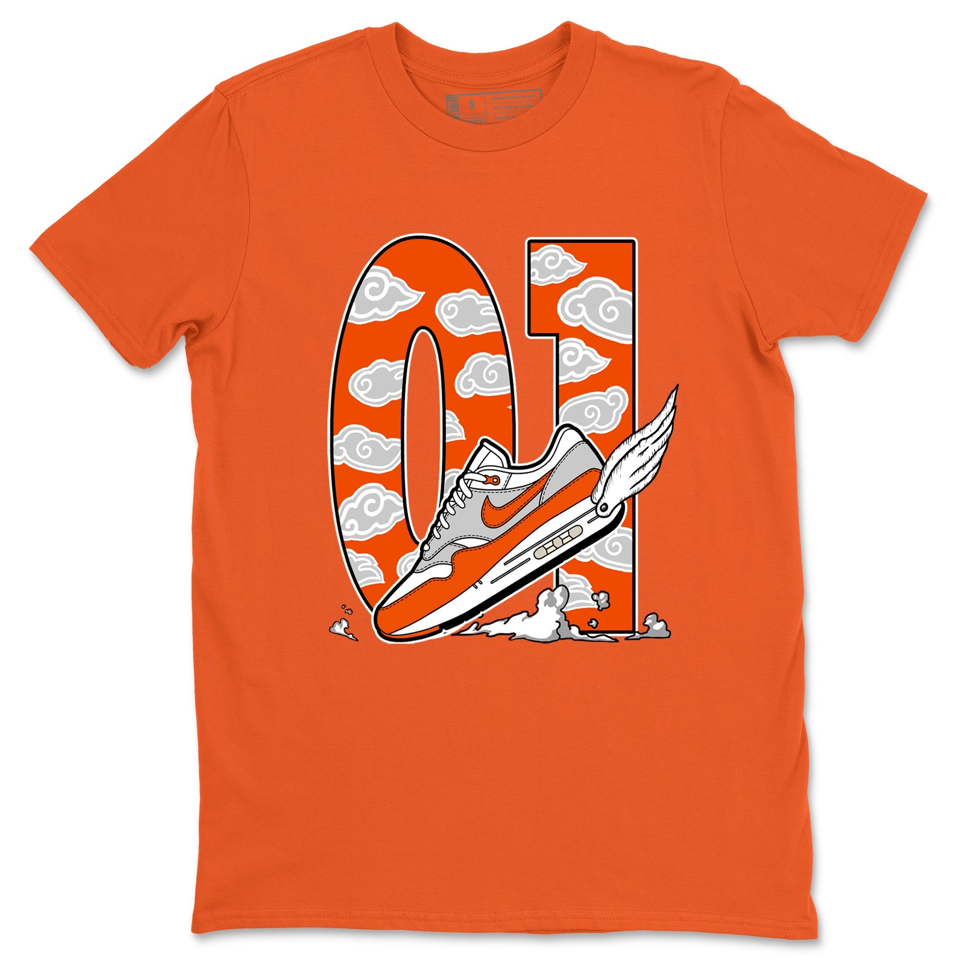 Air Max 1 OG '86 'Summit White and Cosmic Clay shirts to match jordans Fly To The Clouds sneaker match tees Air Max 1 Cosmic Clay match shoes to clothes Drip Gear Zone unisex cotton Orange 2 shirts