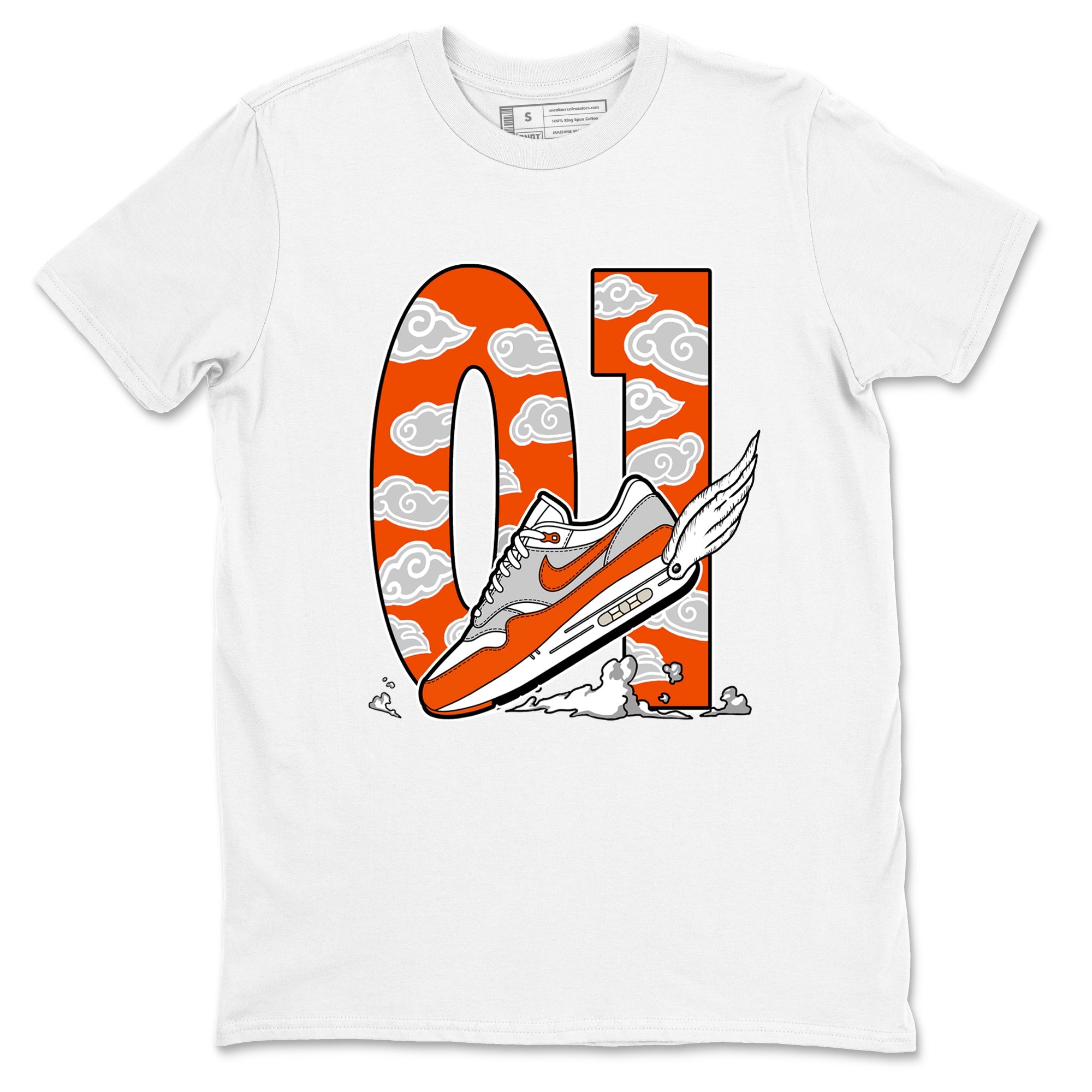 Air Max 1 OG '86 'Summit White and Cosmic Clay shirts to match jordans Fly To The Clouds sneaker match tees Air Max 1 Cosmic Clay match shoes to clothes Drip Gear Zone unisex cotton White 2 shirts
