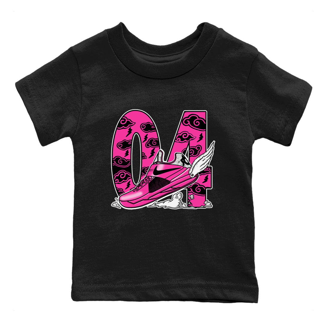 Nike KD 4 Retro Aunt Pearl shirts to match jordans Fly To The Clouds sneaker match tees Nike KD 4 Aunt Pearl match shoes to clothes Drip Gear Zone Youth Baby Black 2 tee