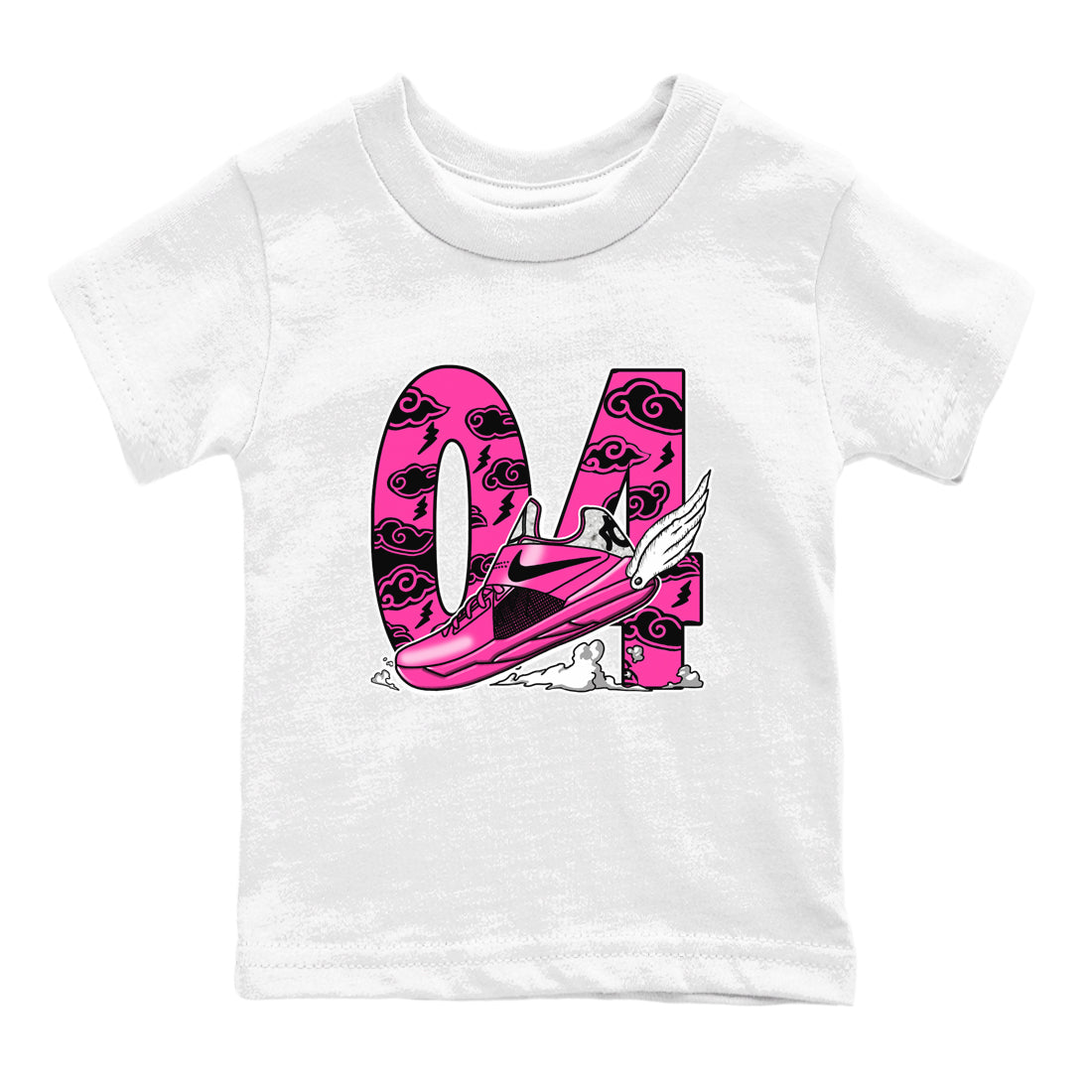Nike KD 4 Retro Aunt Pearl shirts to match jordans Fly To The Clouds sneaker match tees Nike KD 4 Aunt Pearl match shoes to clothes Drip Gear Zone Youth Baby White 2 tee