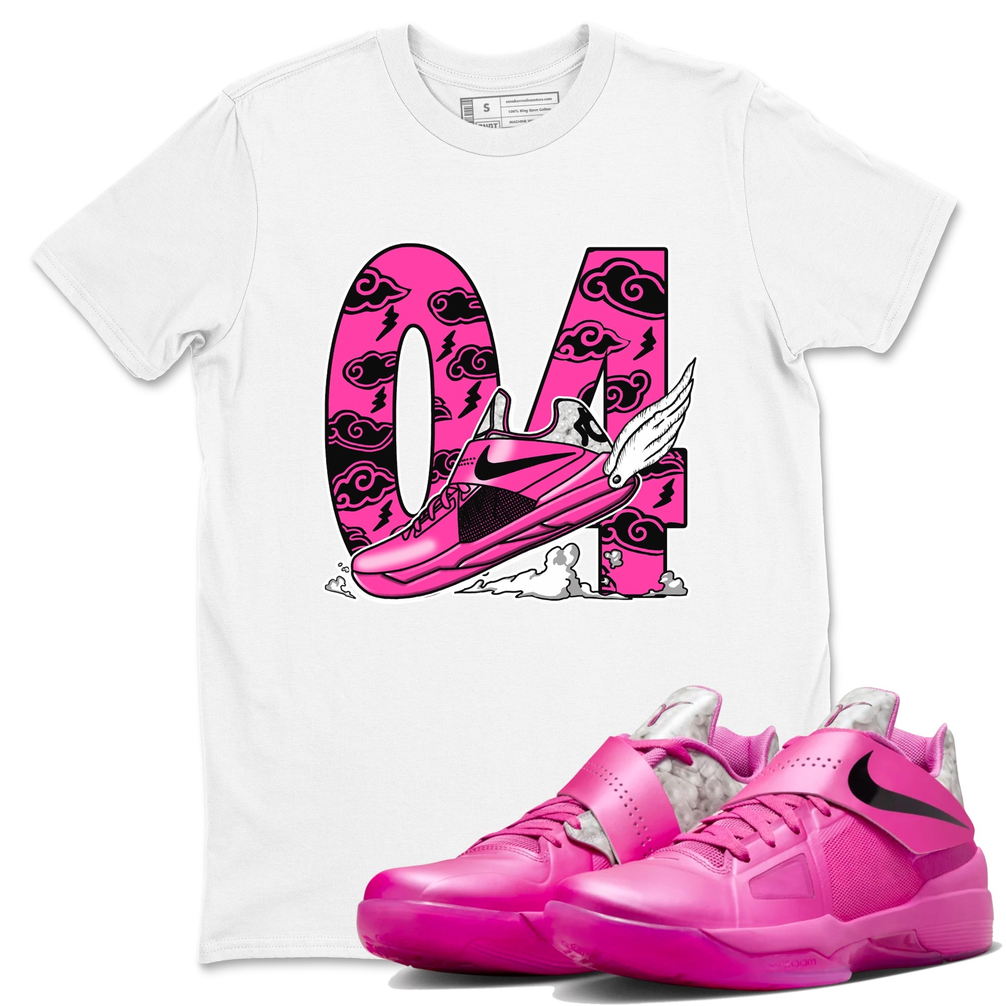 Nike KD 4 Retro Aunt Pearl shirts to match jordans Fly To The Clouds sneaker match tees Nike KD 4 Aunt Pearl match shoes to clothes Drip Gear Zone unisex cotton White 1 shirts