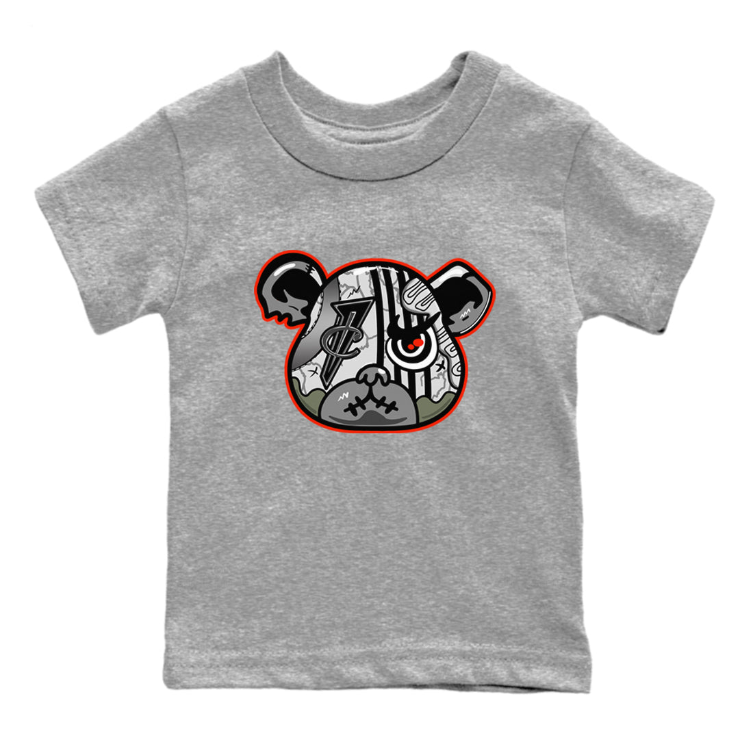 Foams One Jin shirts to match jordans Foamposite Bear sneaker match tees Air Foamposite One Jin match shoes to clothes Drip Gear Zone Youth Baby Heather Grey 2 tee