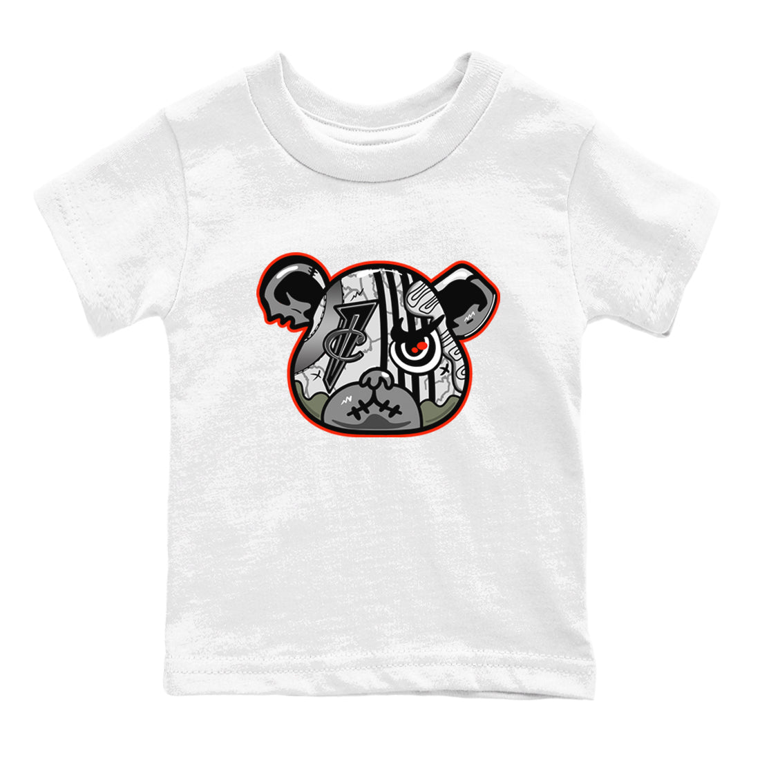 Foams One Jin shirts to match jordans Foamposite Bear sneaker match tees Air Foamposite One Jin match shoes to clothes Drip Gear Zone Youth Baby White 2 tee