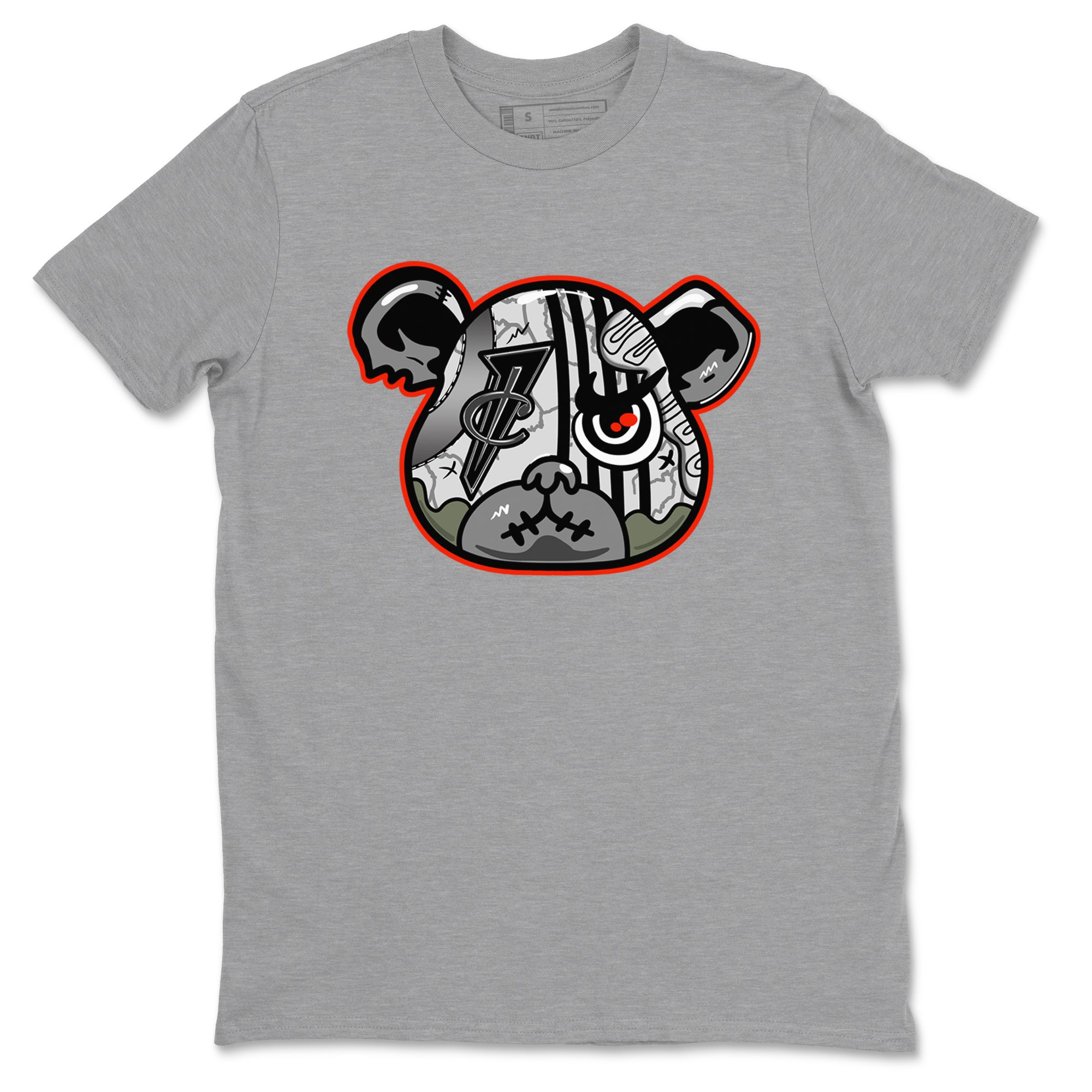 Foams One Jin shirts to match jordans Foamposite Bear sneaker match tees Air Foamposite One Jin match shoes to clothes Drip Gear Zone unisex cotton Heather Grey 2 shirts