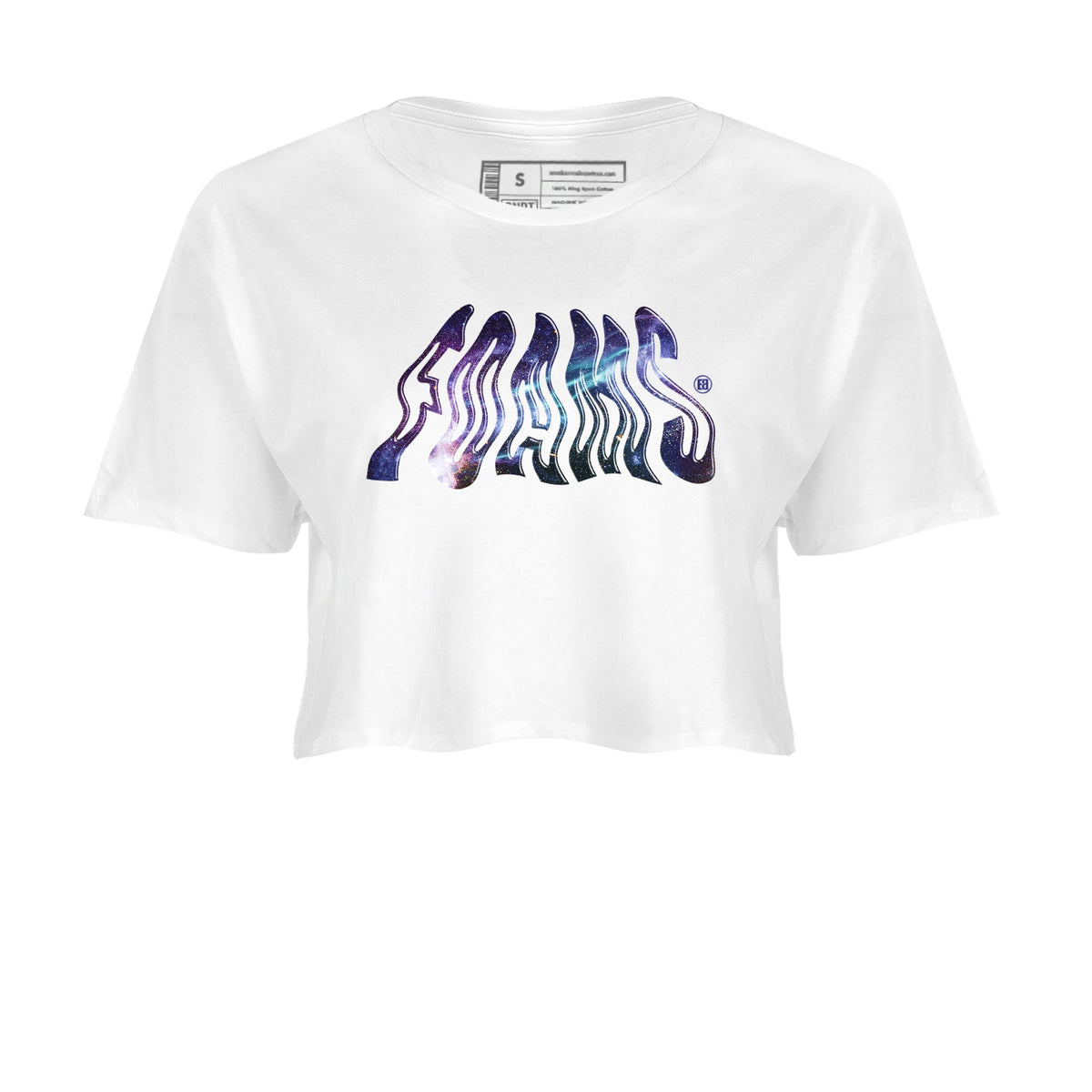 Air Foamposite One Galaxy shirts to match jordans Foams sneaker match tees Foams One Galaxy match shoes to clothes Drip Gear Zone unisex cotton White 2 crop tee