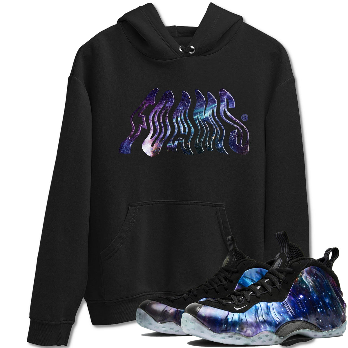 Air Foamposite One Galaxy shirts to match jordans Foams sneaker match tees Foams One Galaxy match shoes to clothes Drip Gear Zone unisex cotton Black 1 shirts
