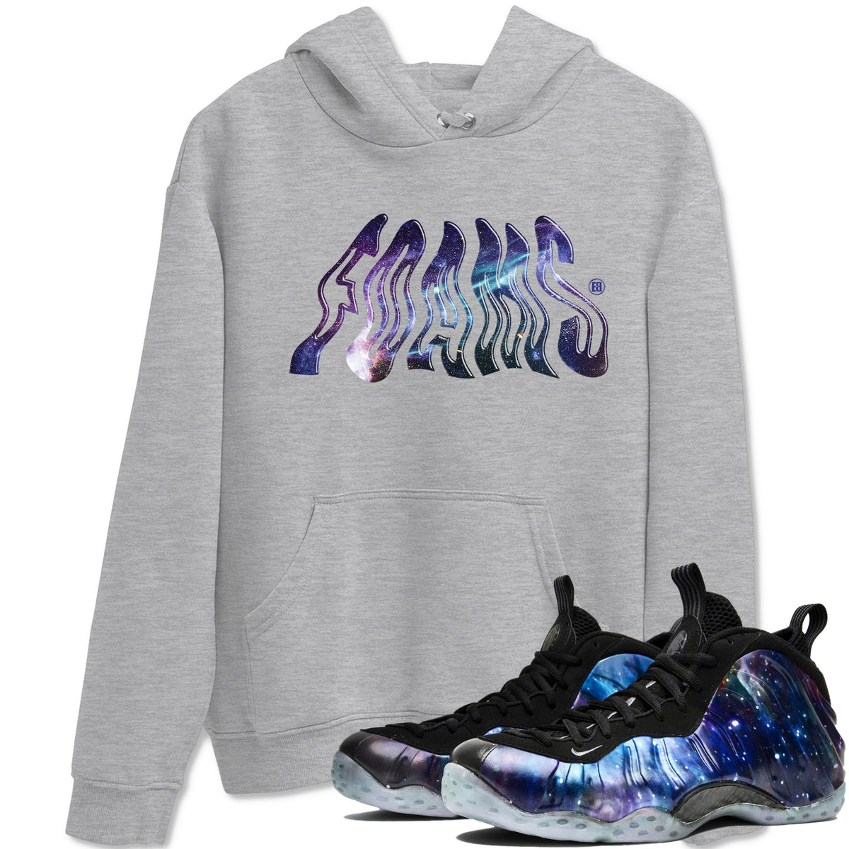 Air Foamposite One Galaxy shirts to match jordans Foams sneaker match tees Foams One Galaxy match shoes to clothes Drip Gear Zone unisex cotton Heather Grey 1 shirts