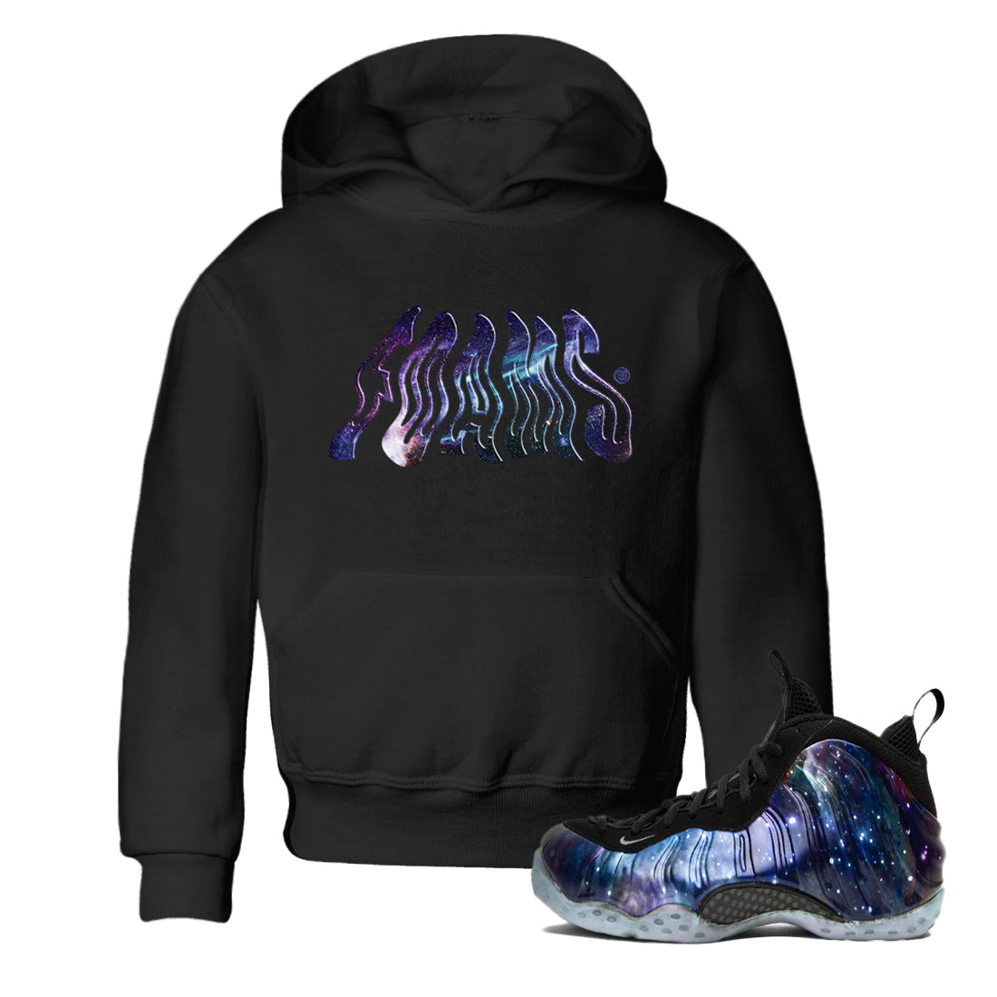 Air Foamposite One Galaxy shirts to match jordans Foams sneaker match tees Foams One Galaxy match shoes to clothes Drip Gear Zone Youth Baby Black 1 tee