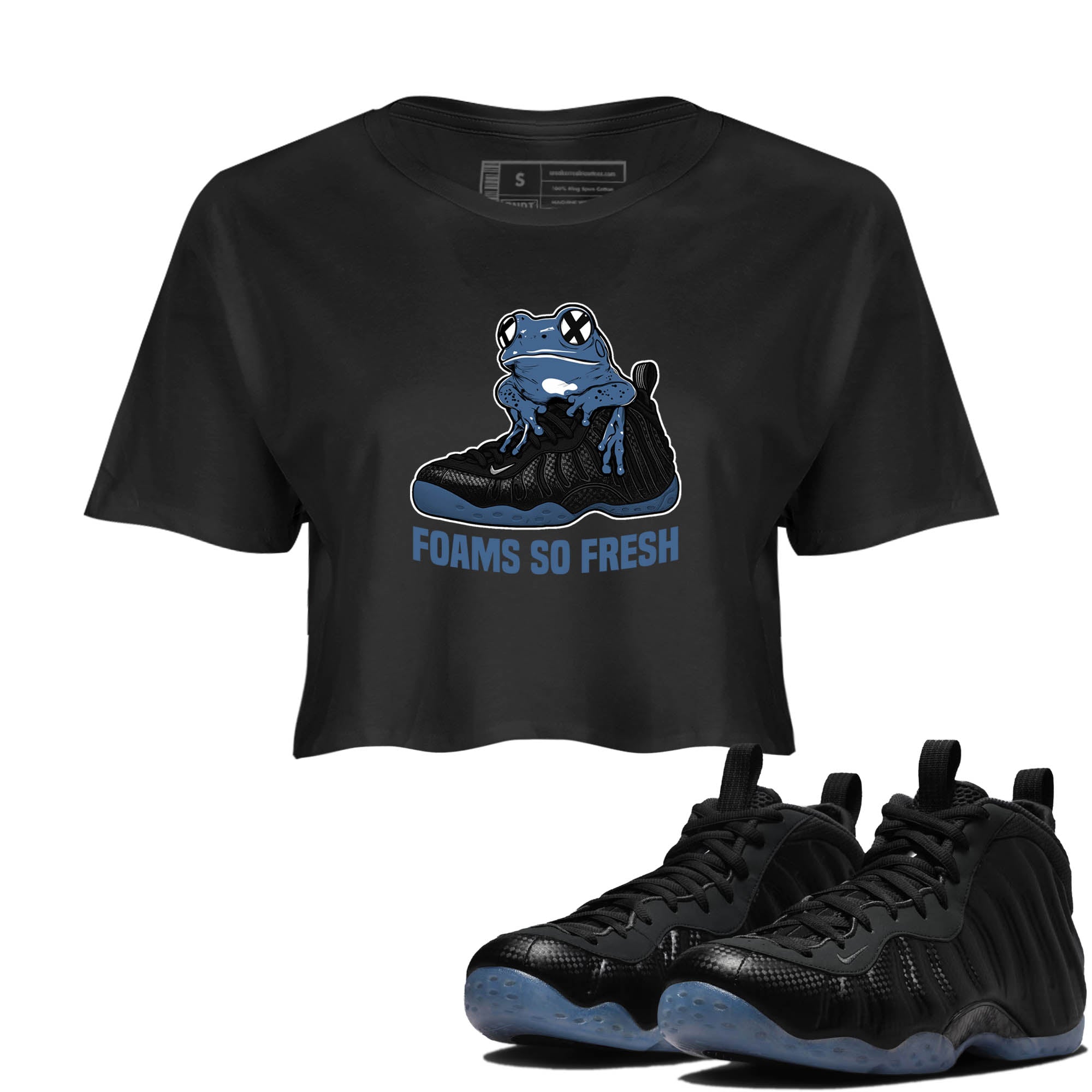 Sneaker Threads  Sneaker Tees To Match Air Foamposite One Carbon Fiber  Foams So Fresh Crop Tee Black 1. Perfect for Jordan releases 2025 colorways.