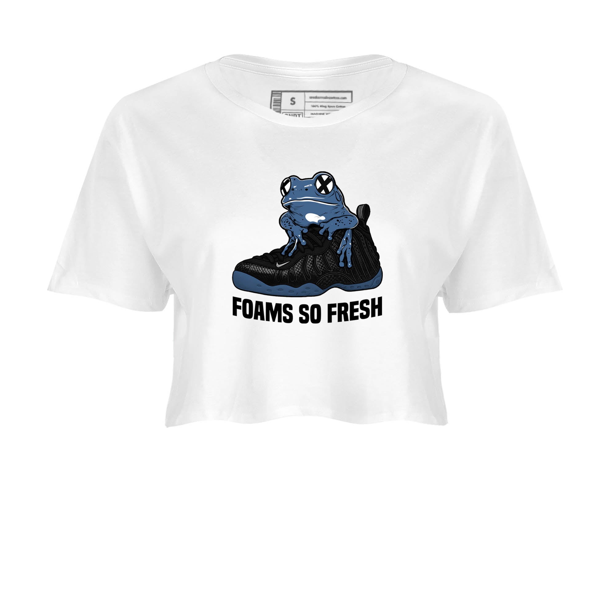 Sneaker Threads  Sneaker Tees To Match Air Foamposite One Carbon Fiber  Foams So Fresh Crop Tee White 2. Perfect for Jordan releases 2025 colorways.