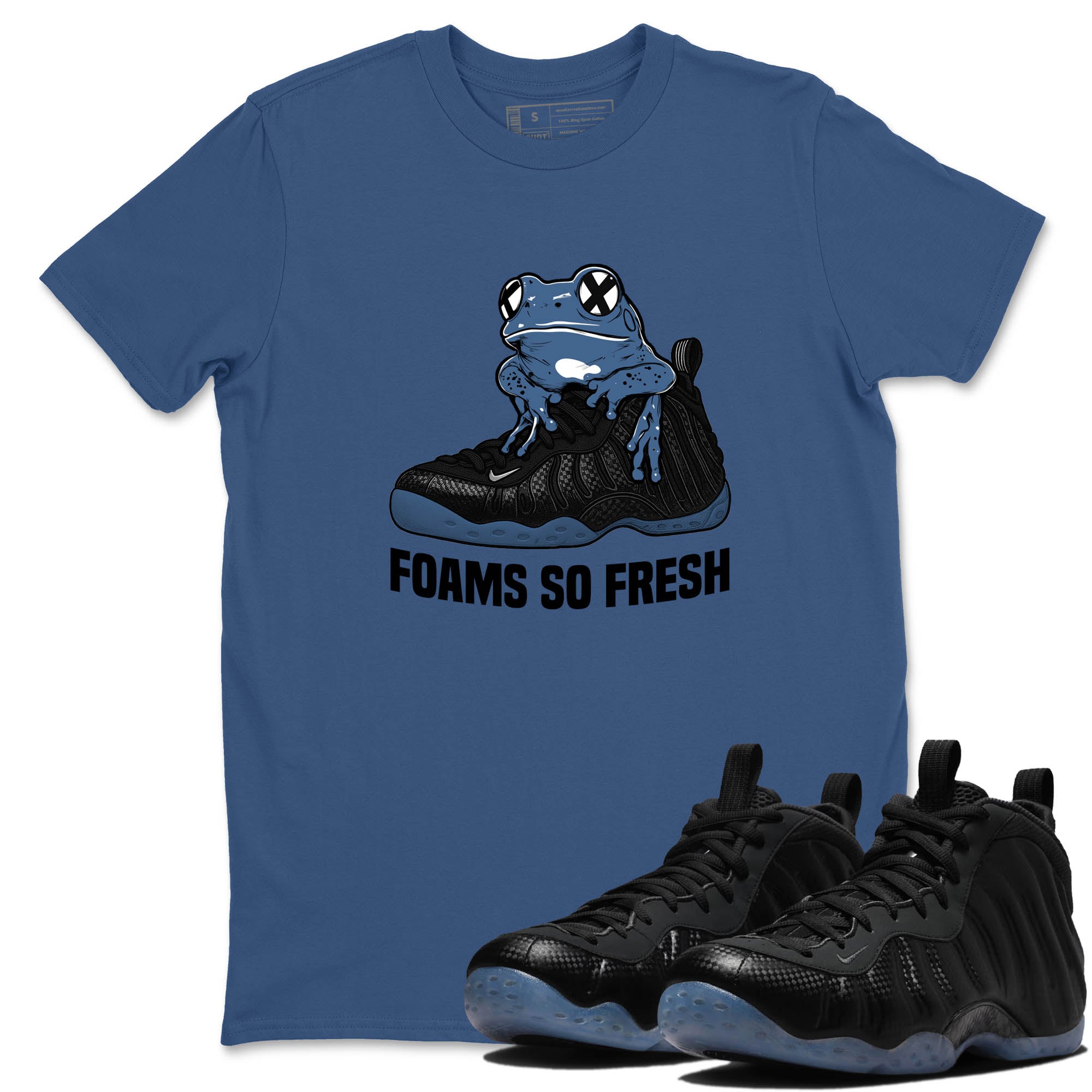 Sneaker Threads  Sneaker Tees To Match Air Foamposite One Carbon Fiber  Foams So Fresh Graphic Tee Denim Blue 1. Perfect for Jordan releases 2025 colorways.