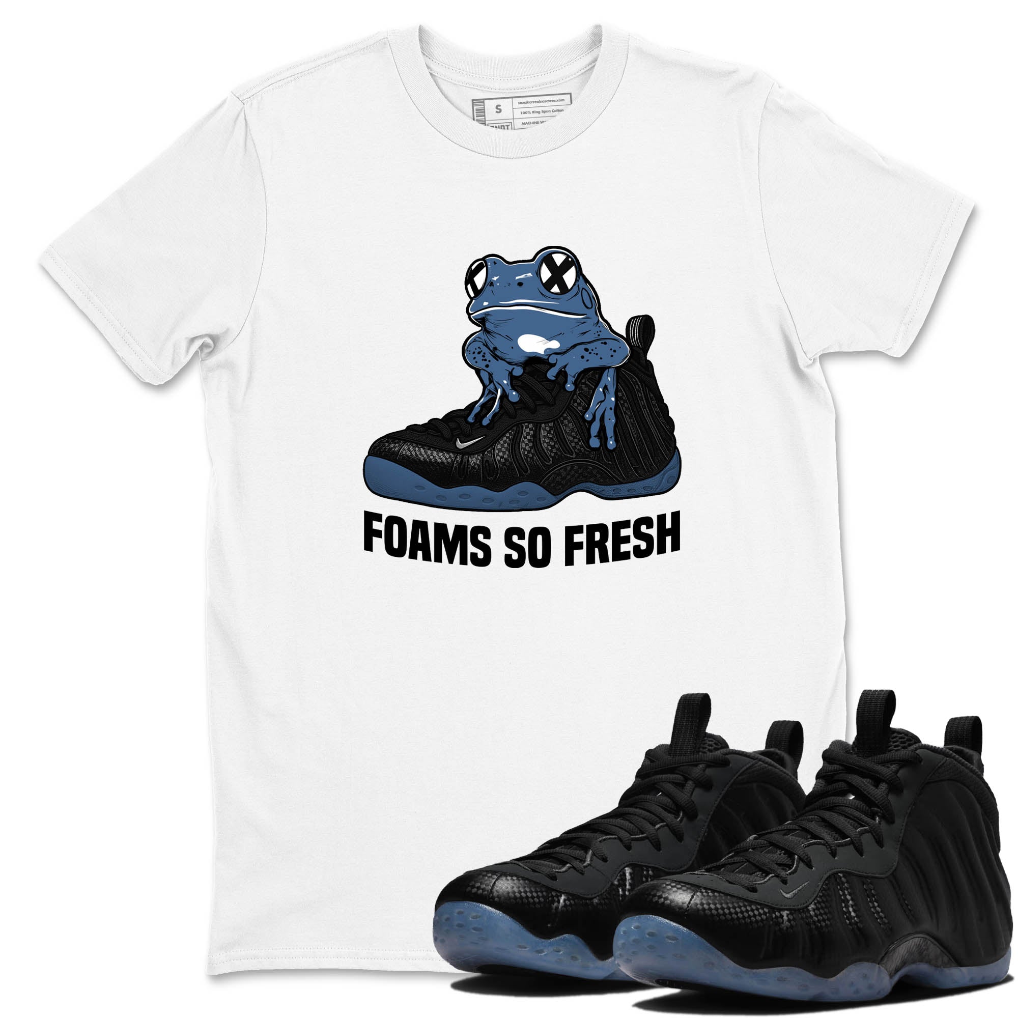 Sneaker Threads  Sneaker Tees To Match Air Foamposite One Carbon Fiber  Foams So Fresh Graphic Tee White 1. Perfect for Jordan releases 2025 colorways.