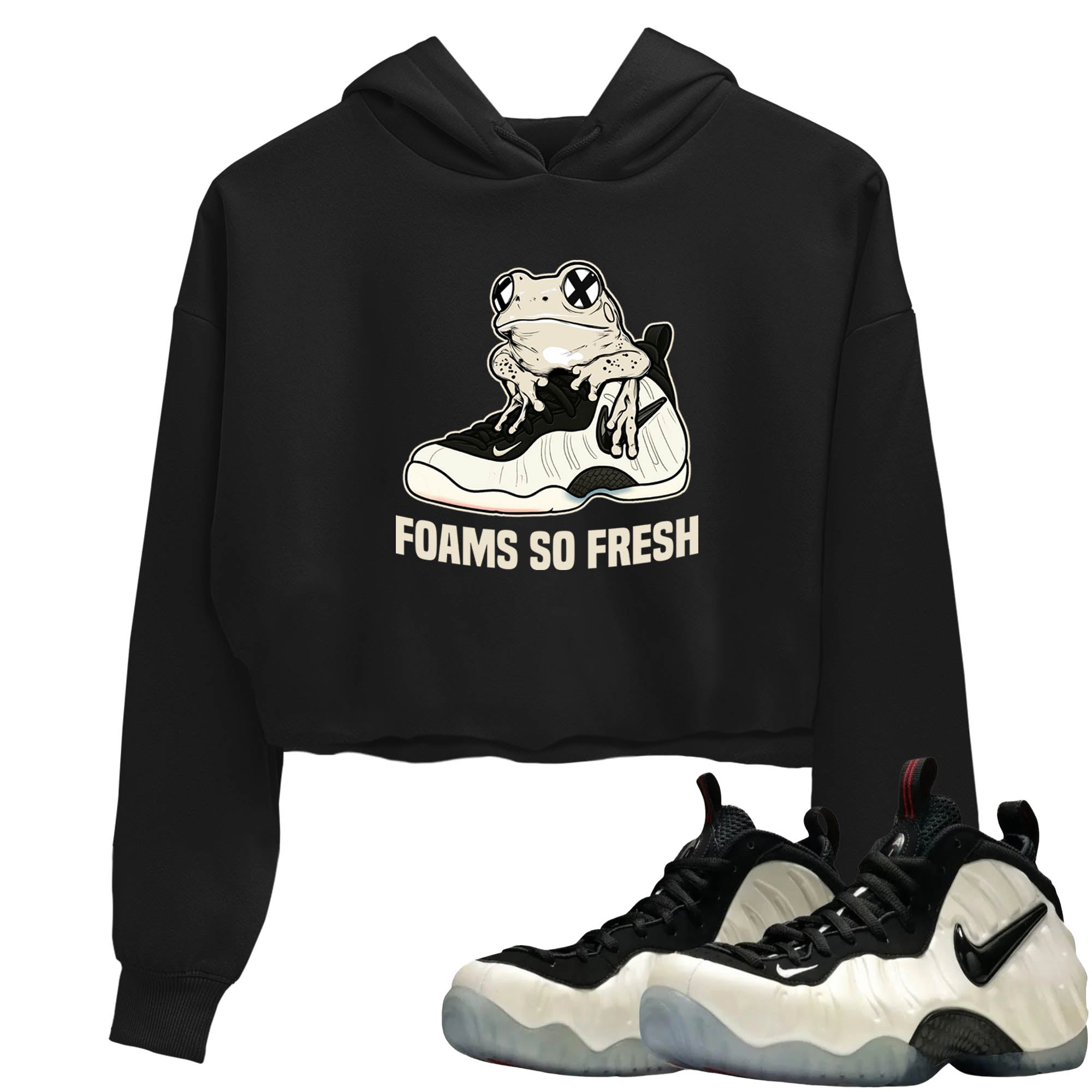 Sneaker Threads  Sneaker Tees To Match Air Foamposite One Pearl  Foams So Fresh Crop Tee Black 1. Perfect for Jordan releases 2025 colorways.