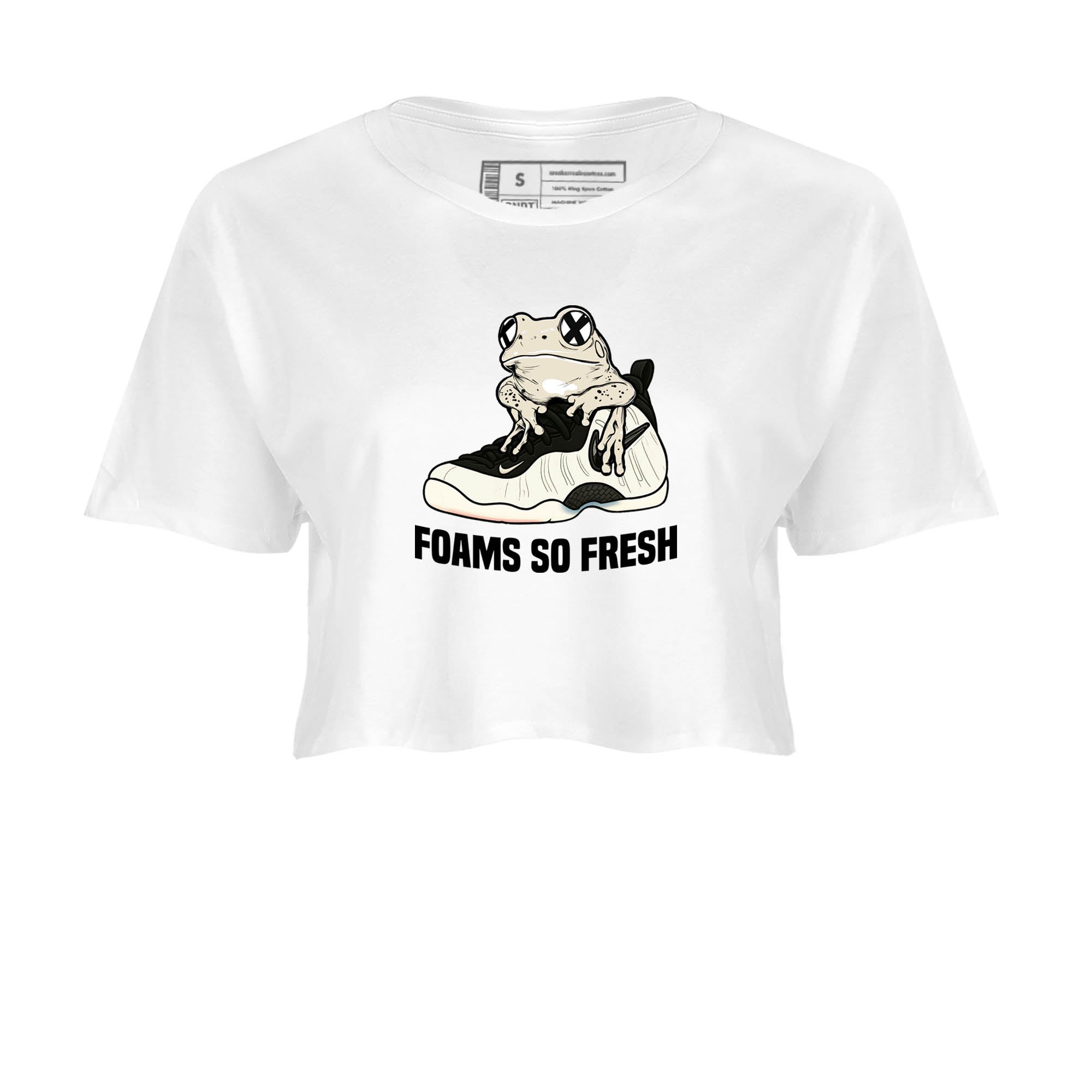 Sneaker Threads  Sneaker Tees To Match Air Foamposite One Pearl  Foams So Fresh Crop Tee White 2. Perfect for Jordan releases 2025 colorways.