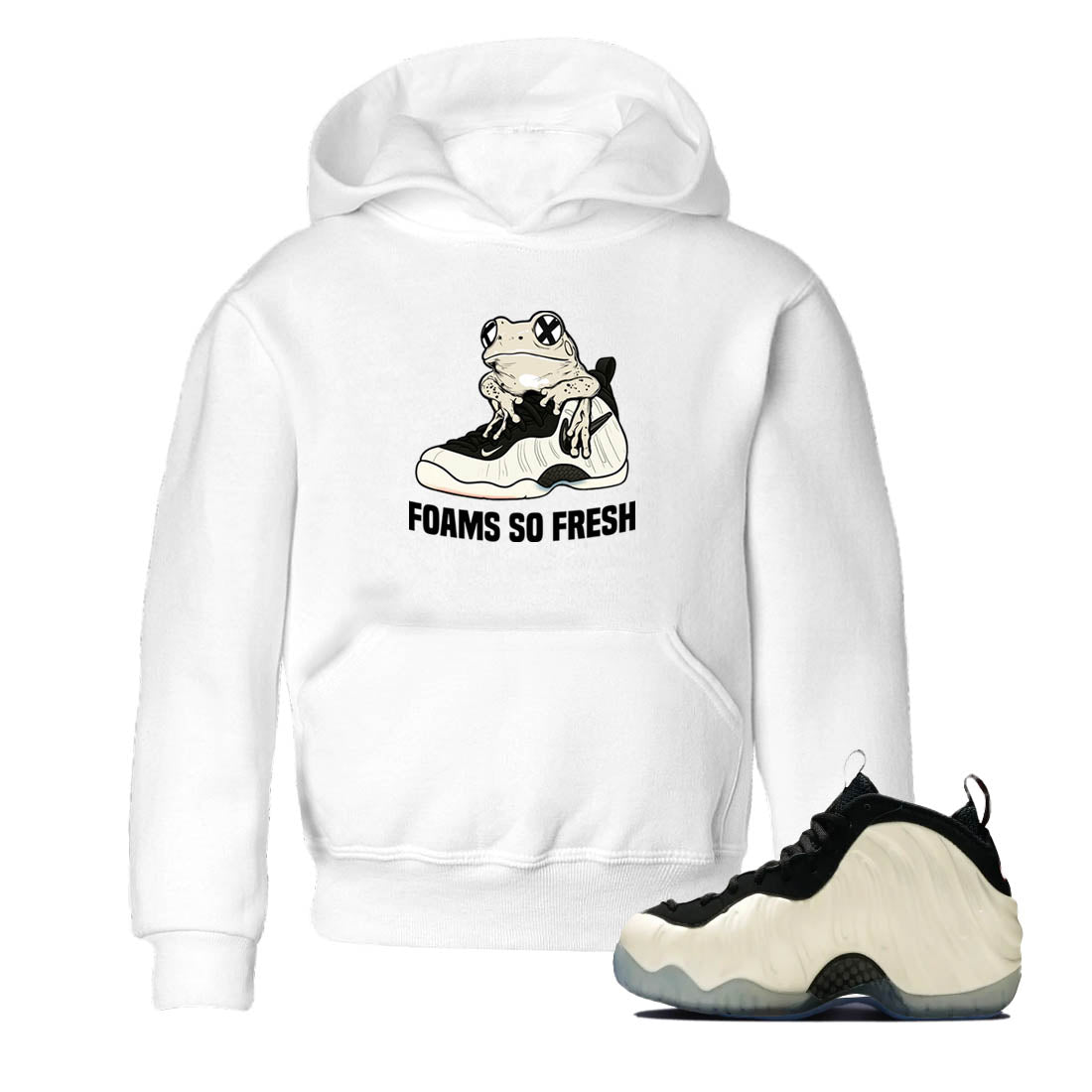Sneaker Threads  Sneaker Tees To Match Air Foamposite One Pearl  Foams So Fresh Youth Graphic Tee White 1. Perfect for Jordan releases 2025 colorways.